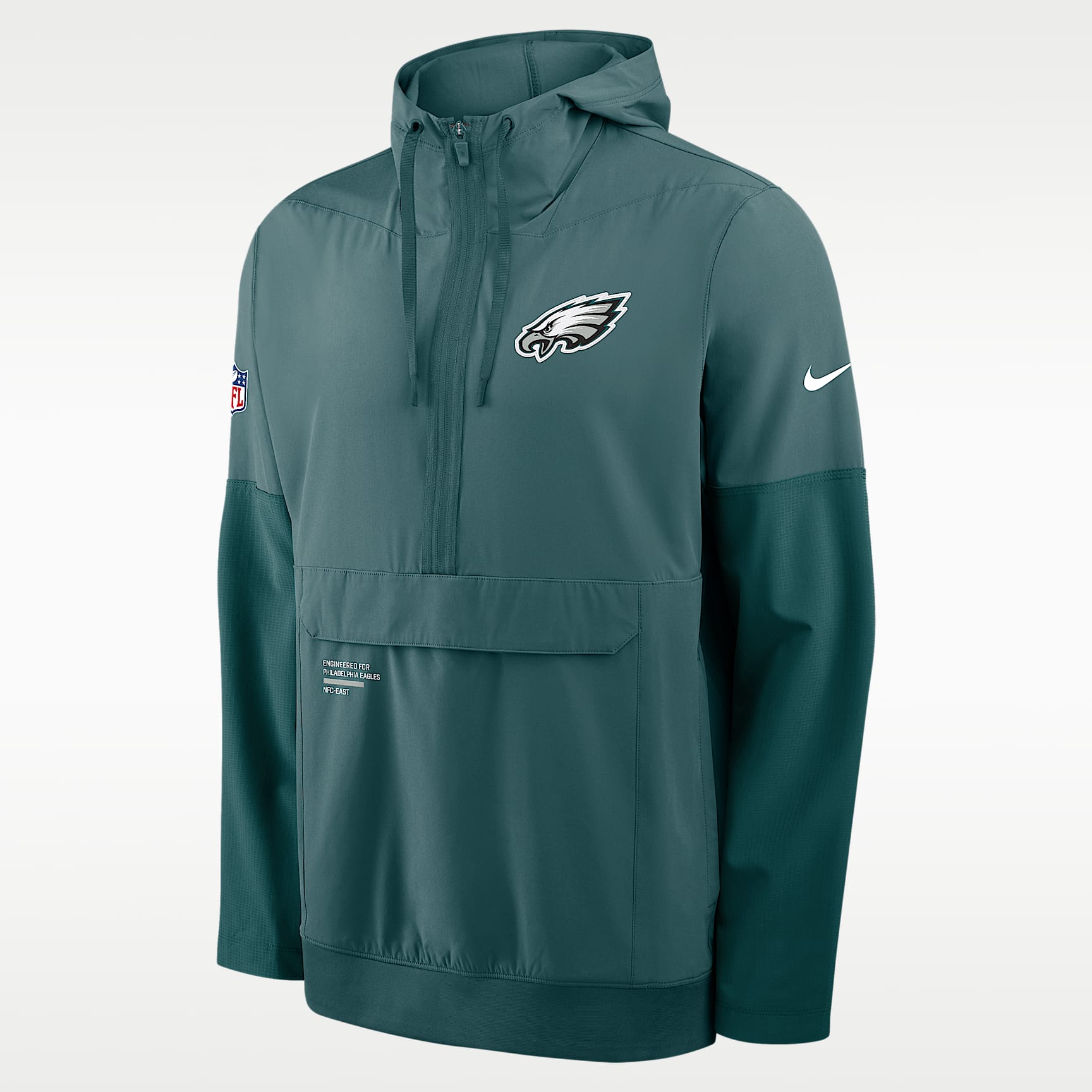 Philadelphia Eagles Well Rounded Anorak Men's Nike NFL 1/2-Zip Hooded Jacket