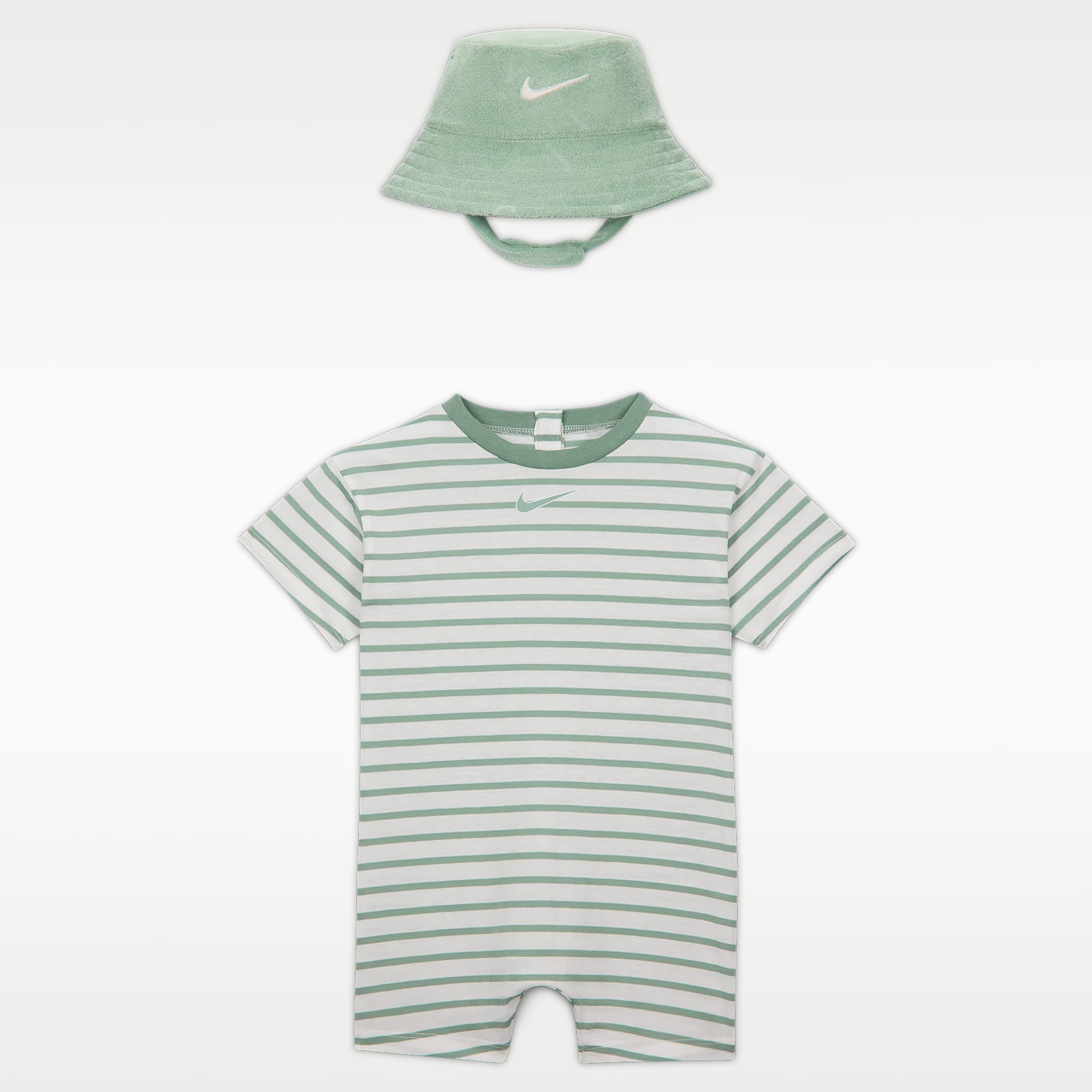 Nike Baby Short Sleeve Romper with Bucket Hat