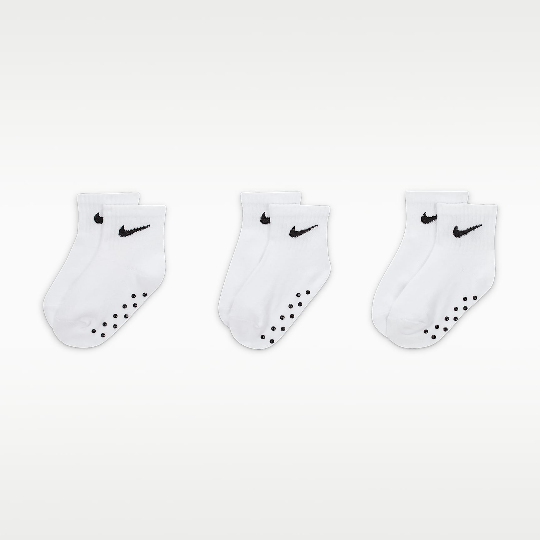Calcetines al tobillo Swoosh con antideslizante infantiles (3 pares) Nike