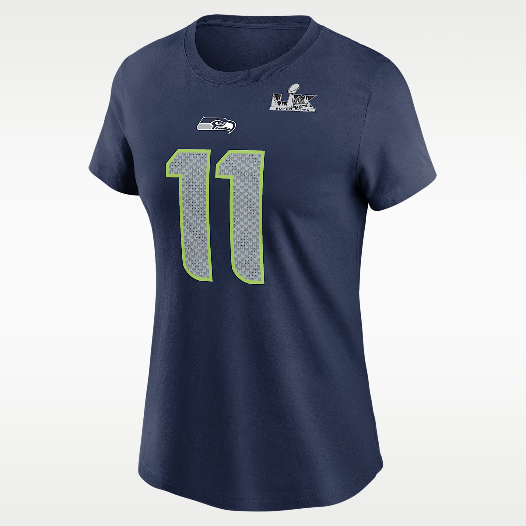 Playera Nike de la NFL para mujer Jaxon Smith-Njigba Seattle Seahawks Super Bowl LX Champions