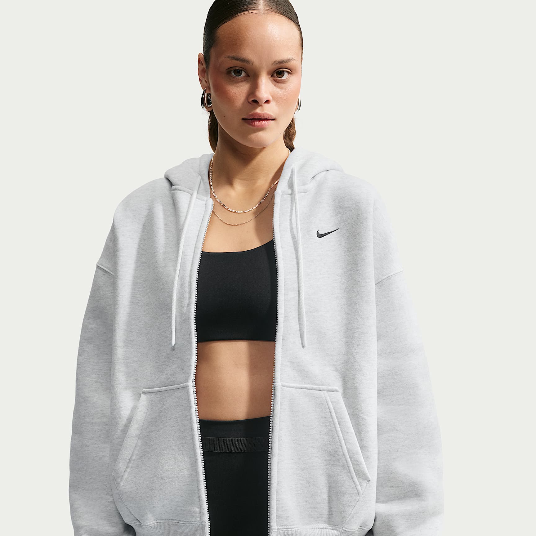 Nike Studio Fleece Medium Weight Women's Oversized Full-Zip Hoodie