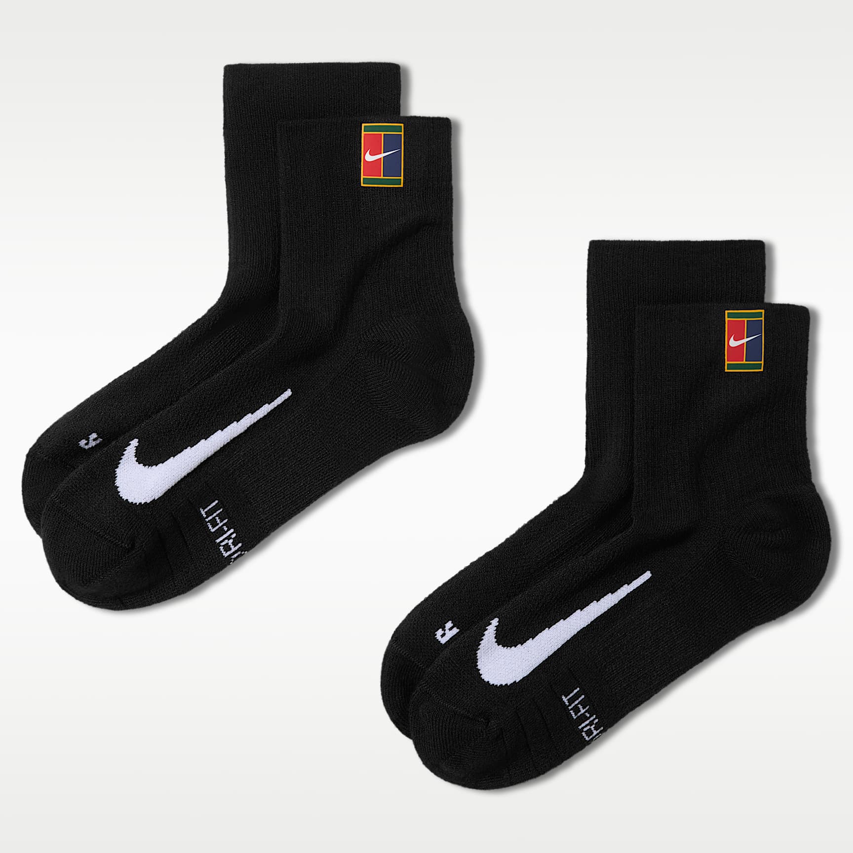 NikeCourt Multiplier Max Tennis Ankle Socks (2 Pairs)