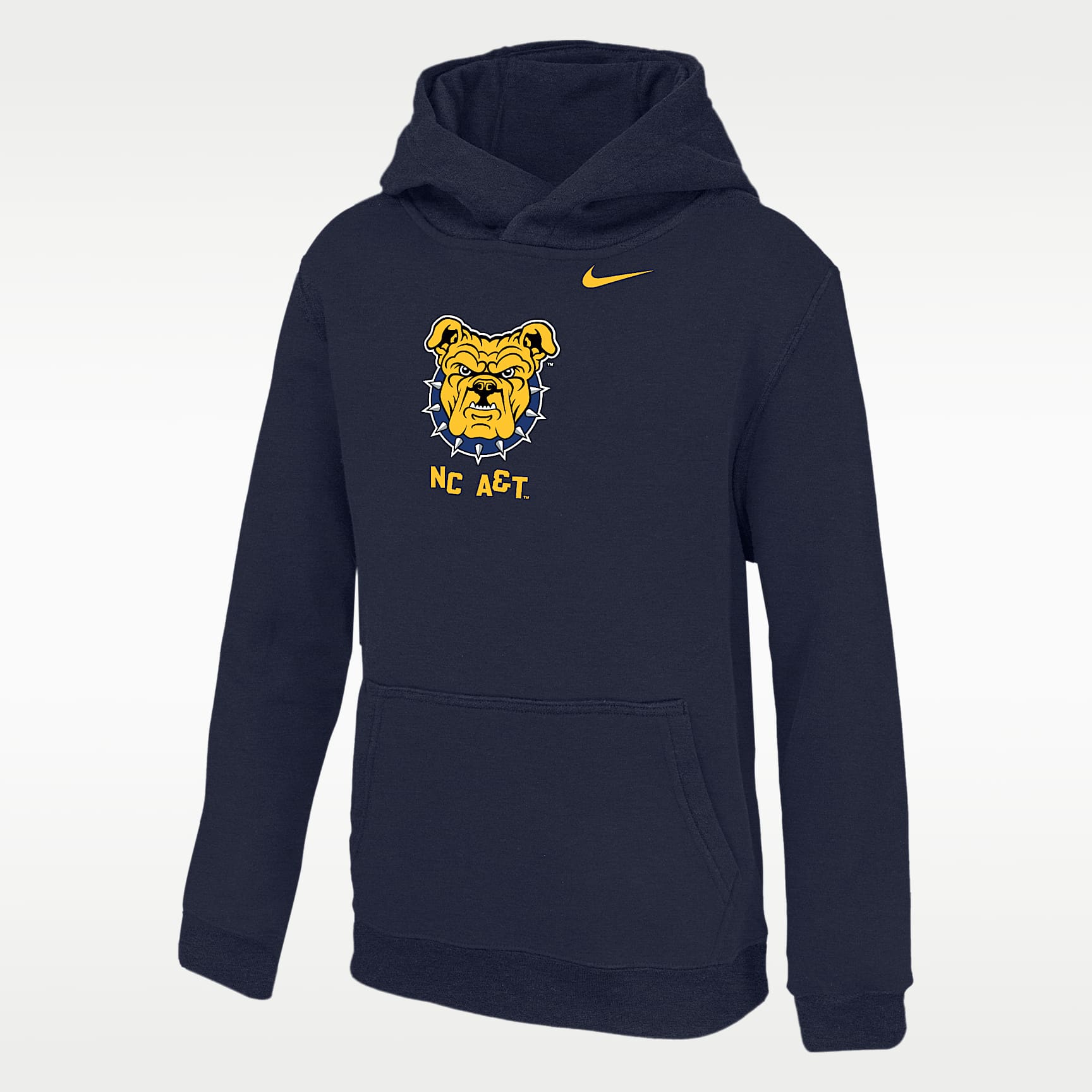 Sudadera con gorro Club Fleece para niños talla grande Nike College (North Carolina A&T University)