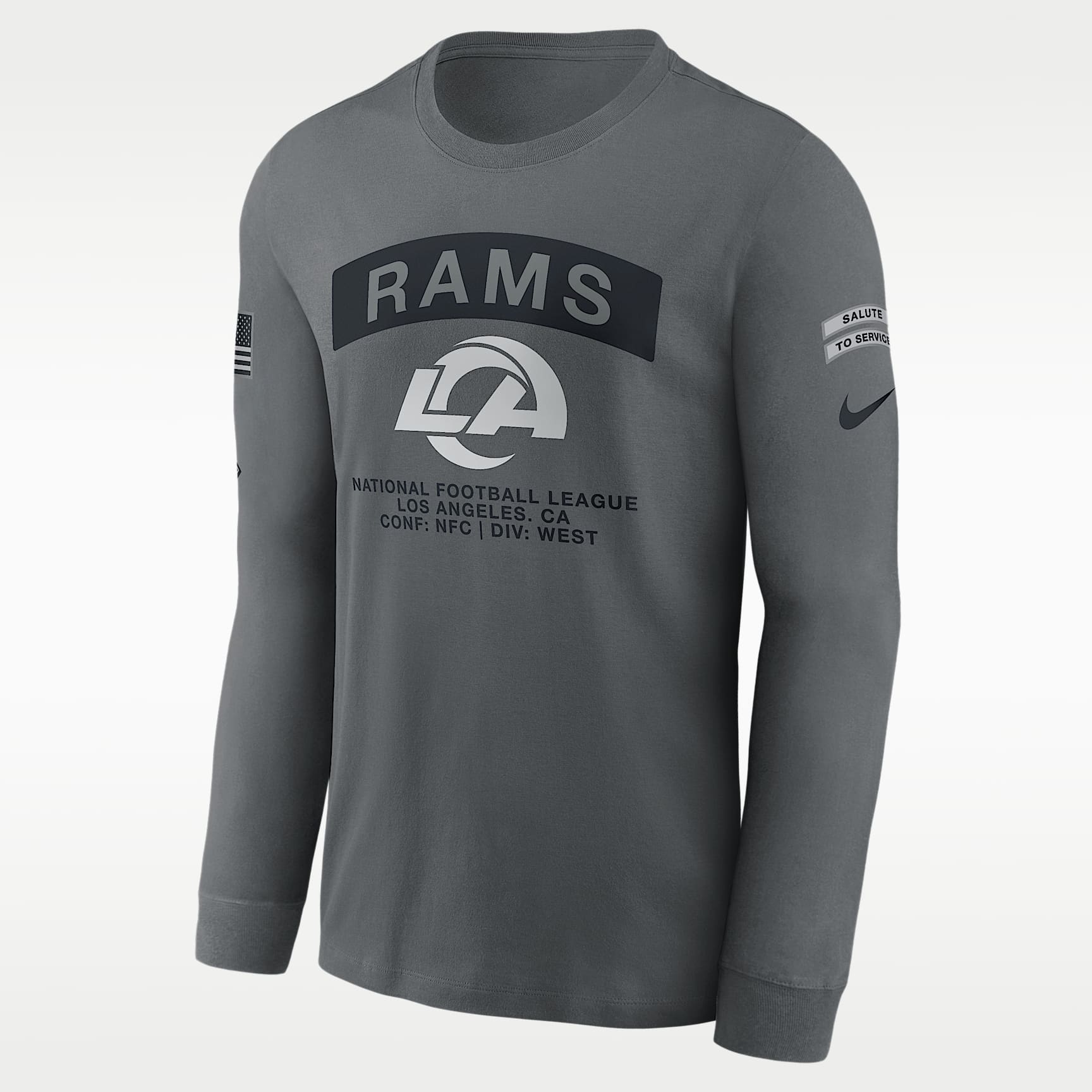Los Angeles Rams Salute to Service Men's Nike NFL Long-Sleeve T-Shirt