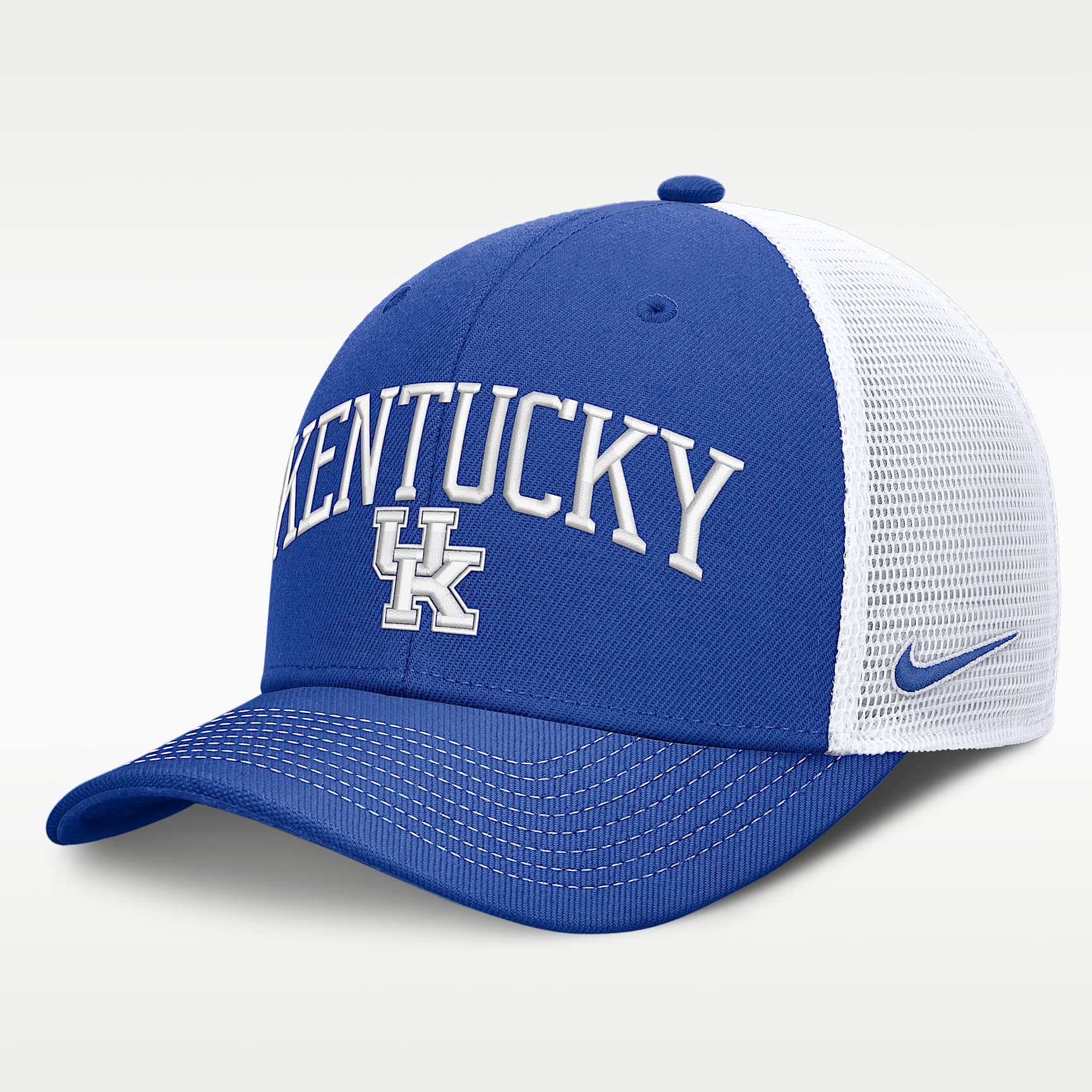 Kentucky Primetime Arched Men's Nike Dri-FIT College Trucker Adjustable Hat