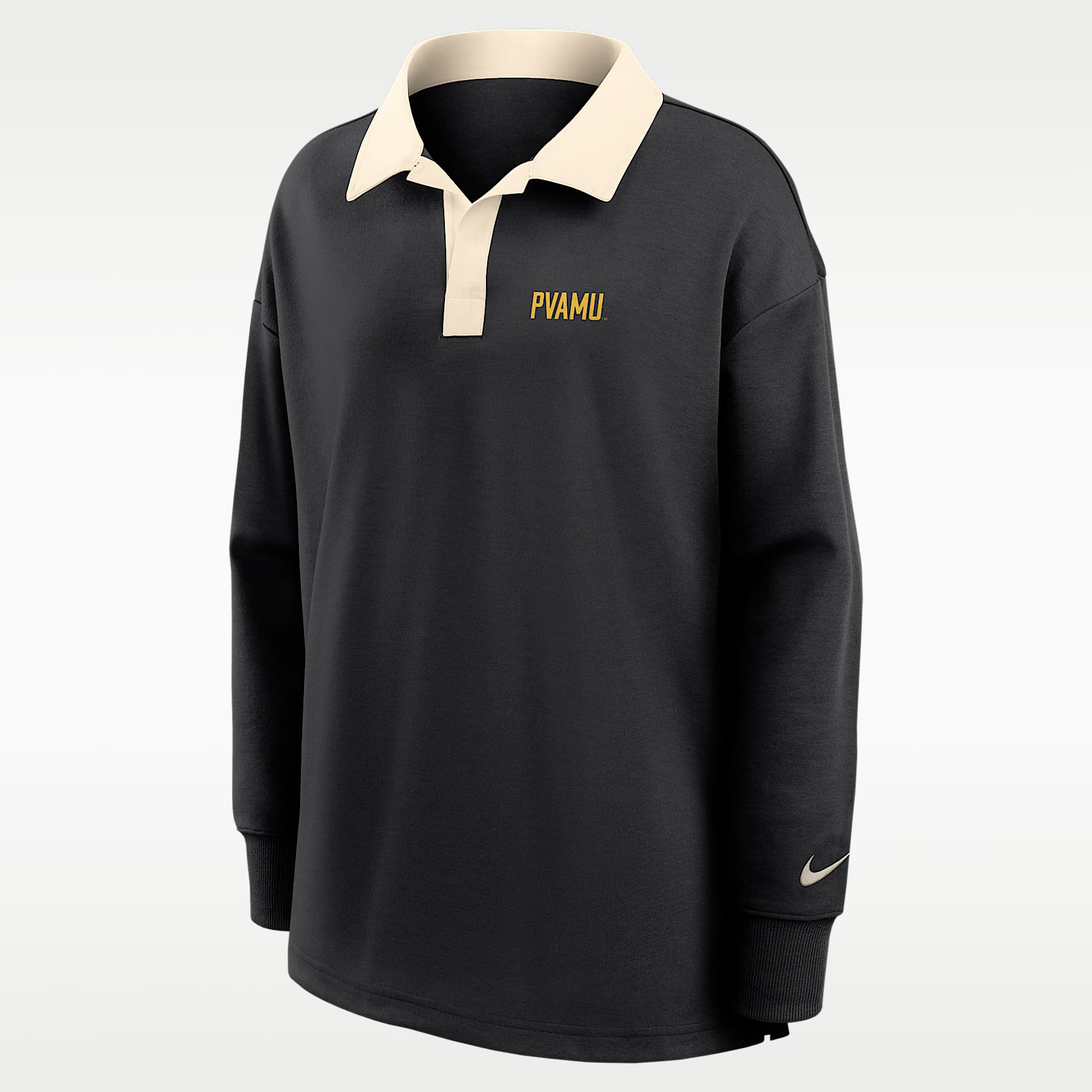 Nike College (Prairie View A&M University) Women's Oversized Long-Sleeve Polo