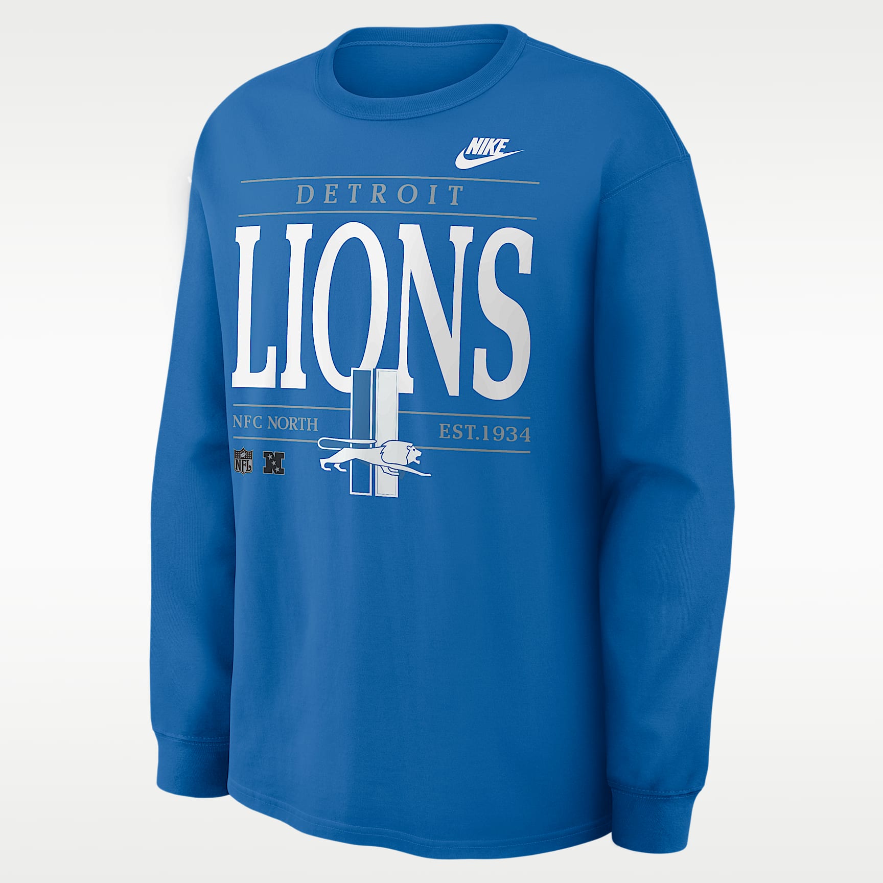 Detroit Lions Rewind Max90 Men's Nike NFL Long-Sleeve T-Shirt
