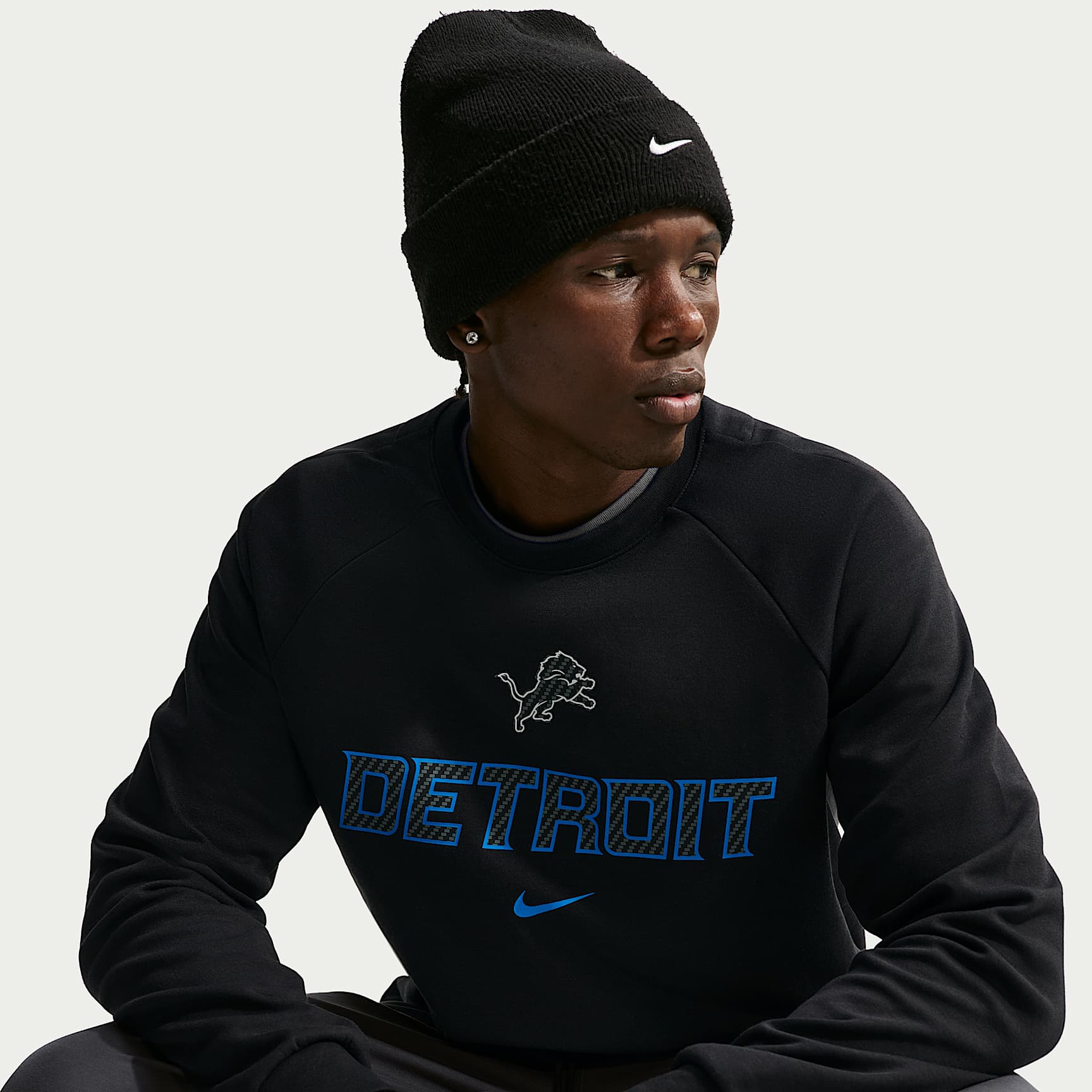 Detroit Lions Rivalries Collection Primary Men's Nike Dri-FIT NFL Pullover Crew