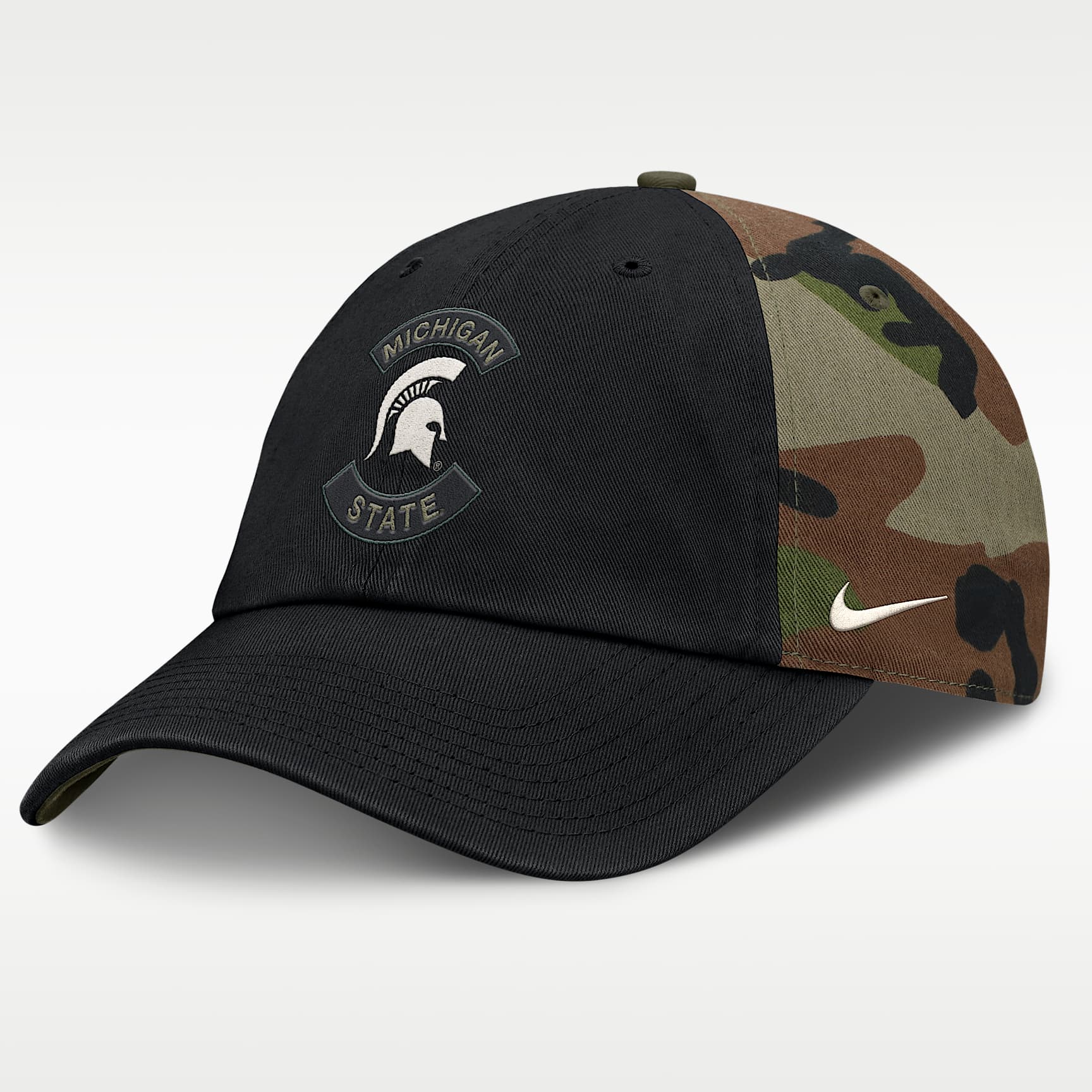 Michigan State 2025 Military Appreciation Club Men's Nike College Adjustable Hat