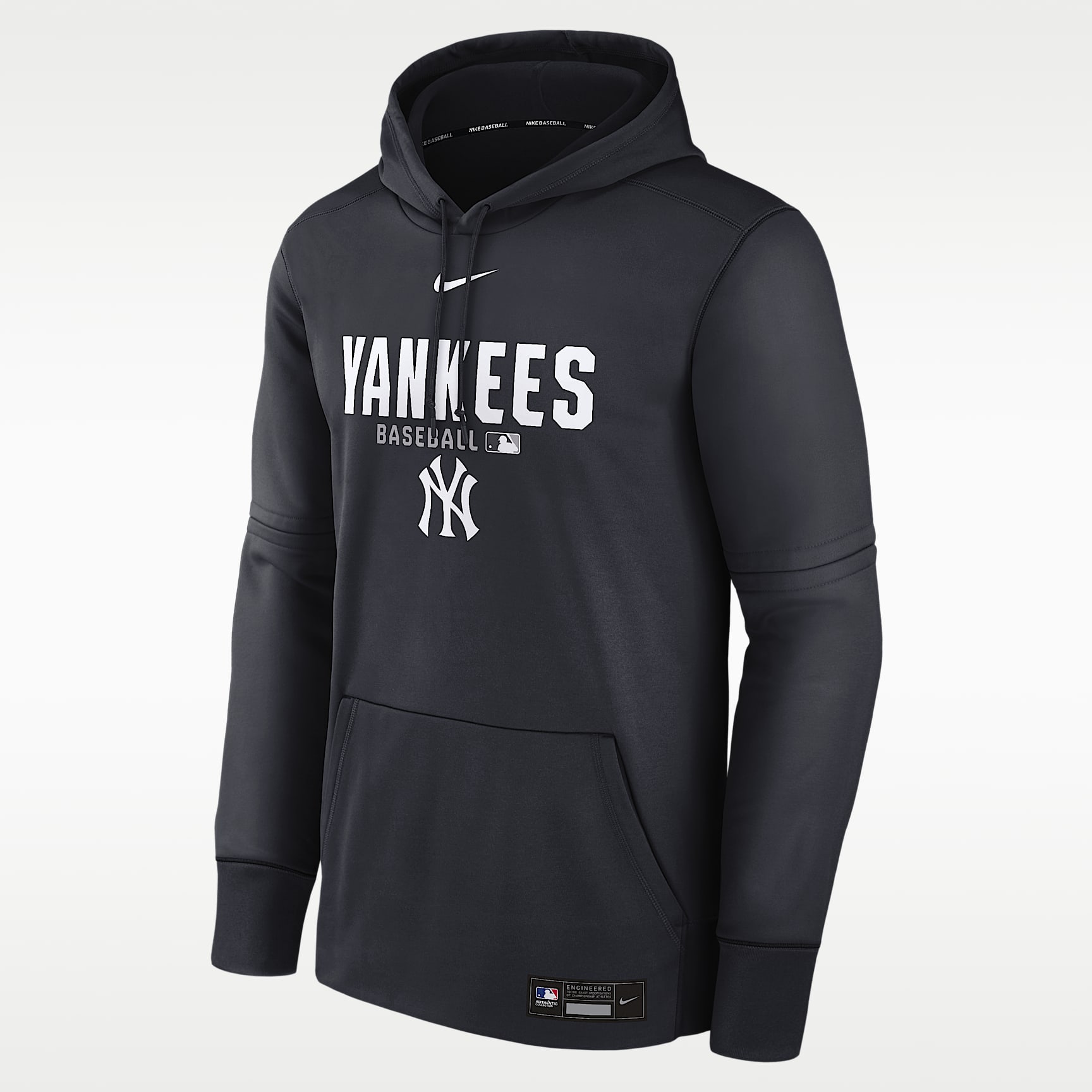 New York Yankees Authentic Collection Men's Nike Therma MLB Pullover Hoodie