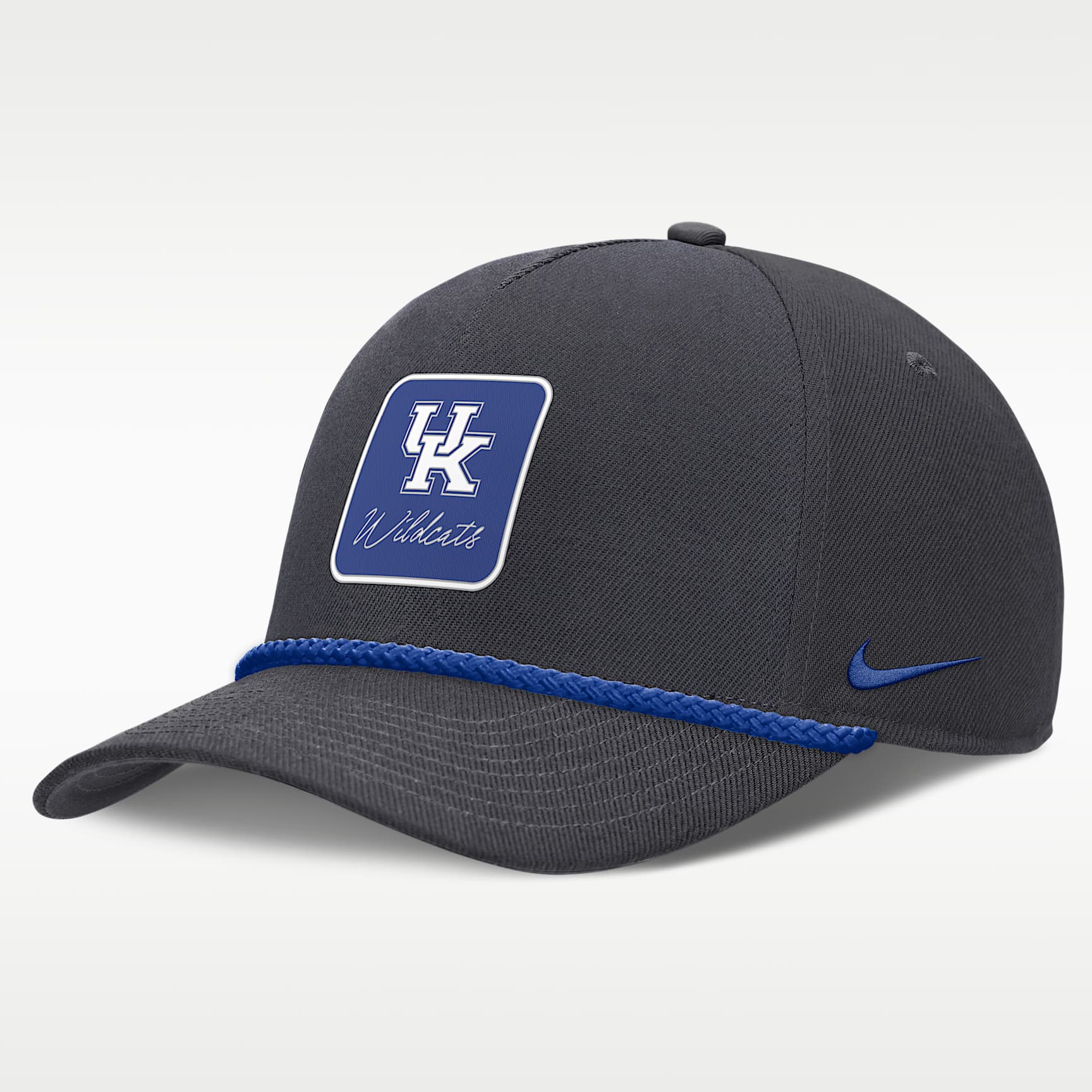 Gorra universitaria Nike Dri-FIT con estructura A-Frame ajustable para hombre Kentucky Legacy Letter Rise