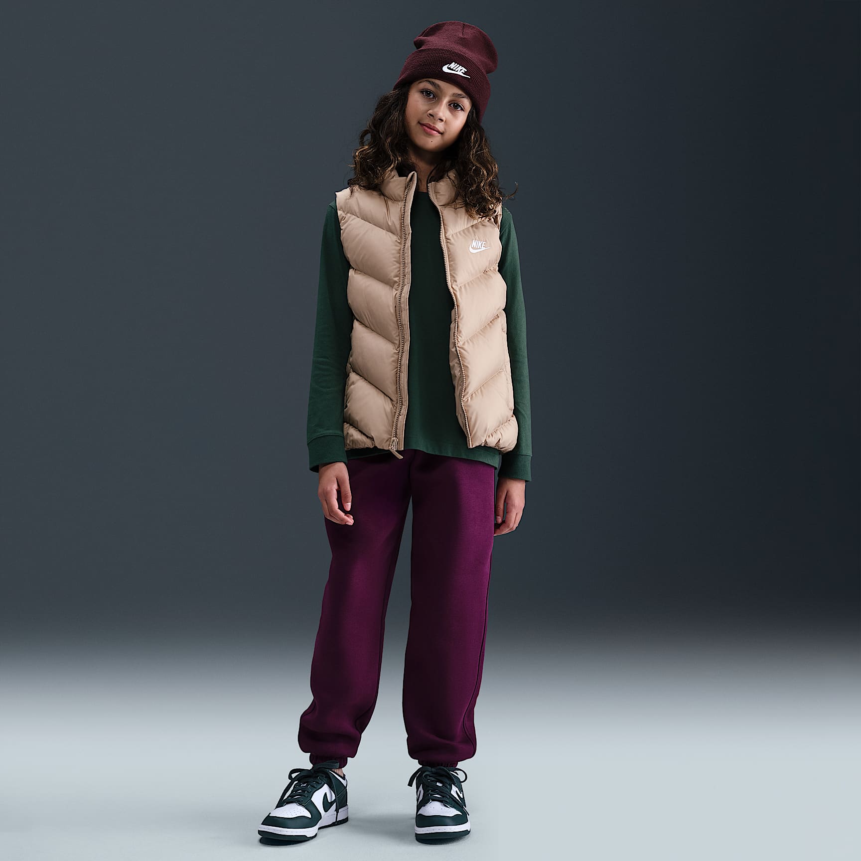 Pants holgados para niños talla grande Nike Sportswear Club Fleece