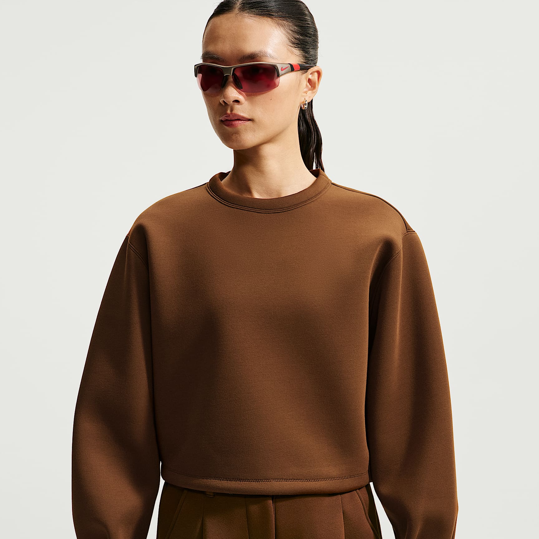 เสื้อแขนยาวทรงโอเวอร์ไซส์ผู้หญิง Nike Article Fleece