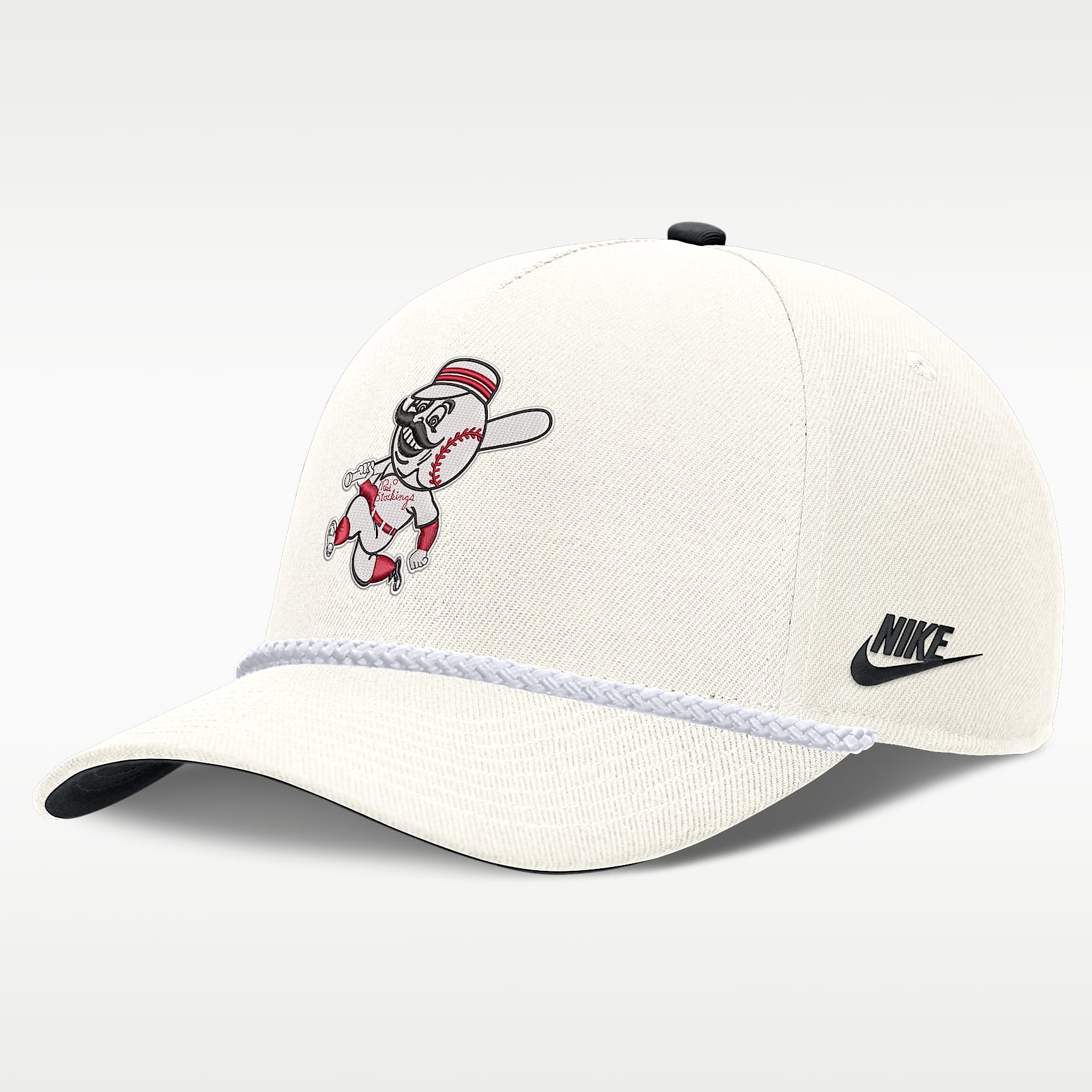 Gorra Nike de la MLB ajustable para hombre Cincinnati Reds Cooperstown Rise
