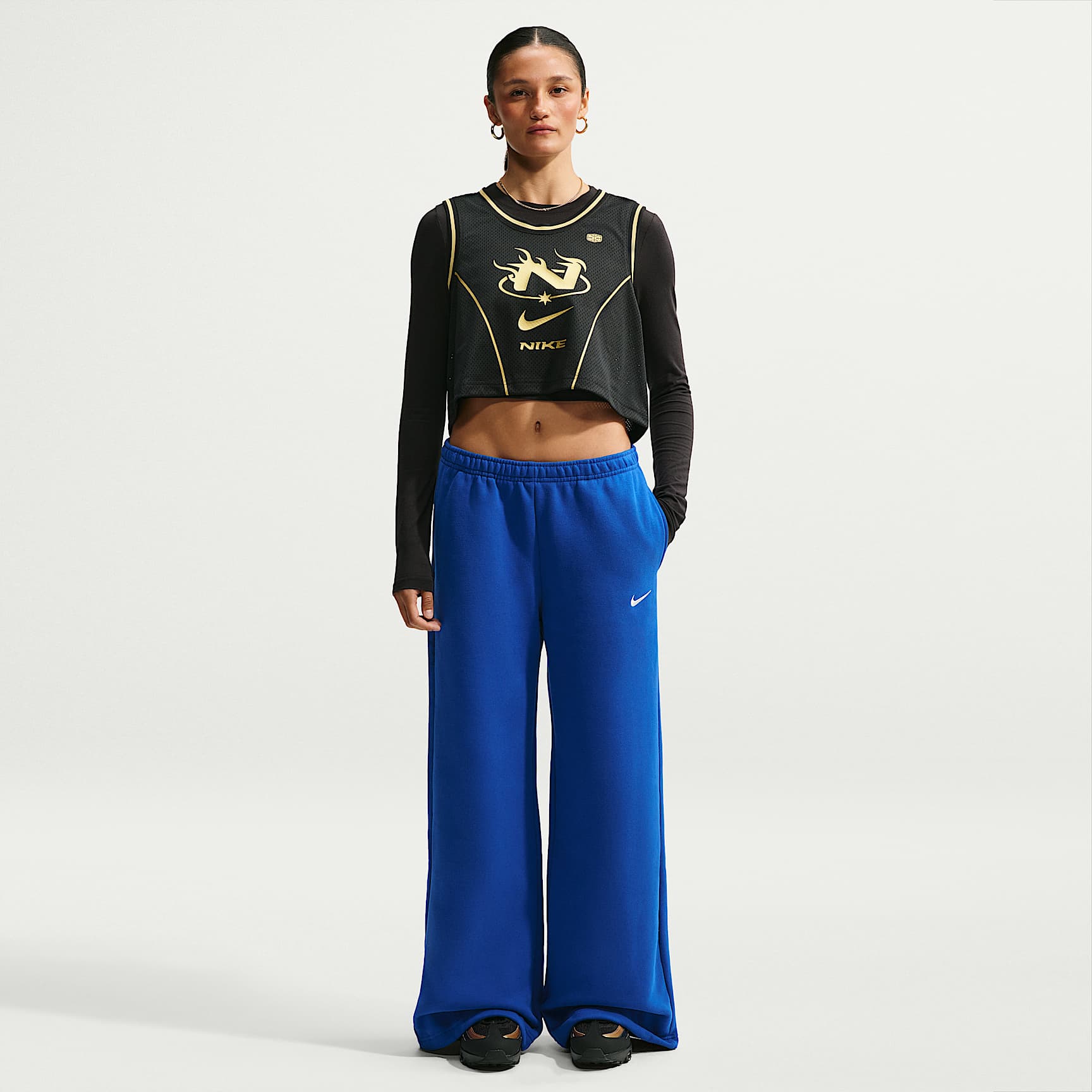 Nike Studio Fleece Medium Weight Women's Mid-Rise Wide-Leg Pants