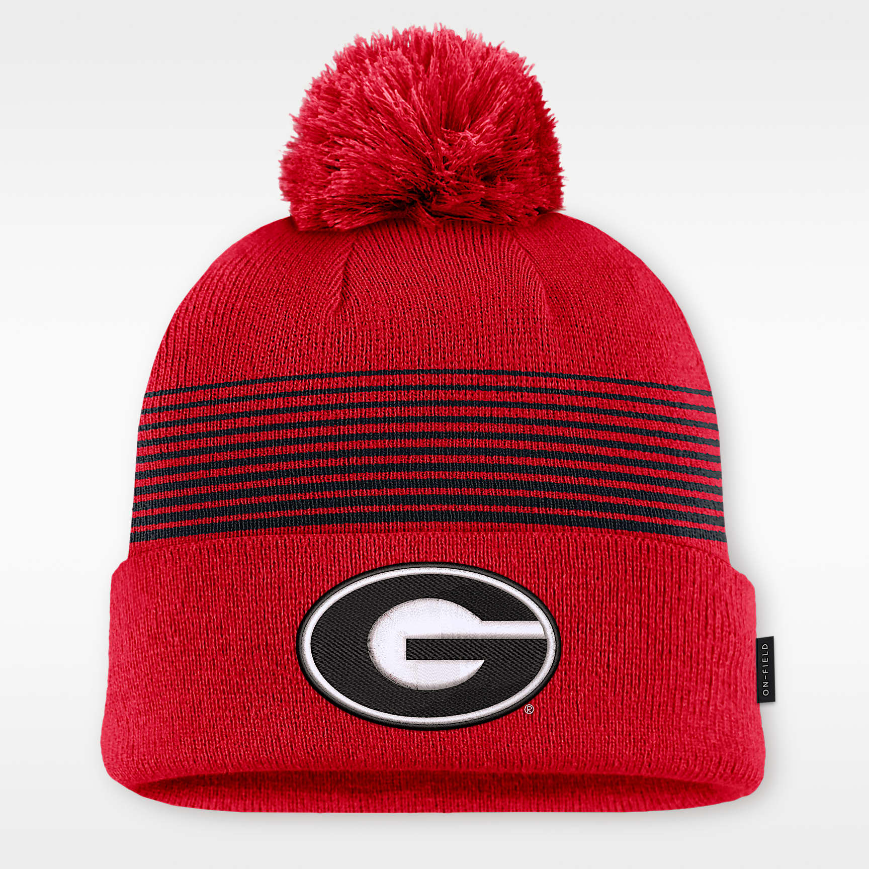 Georgia Sideline Peak Men's Nike College Cuffed Pom Beanie