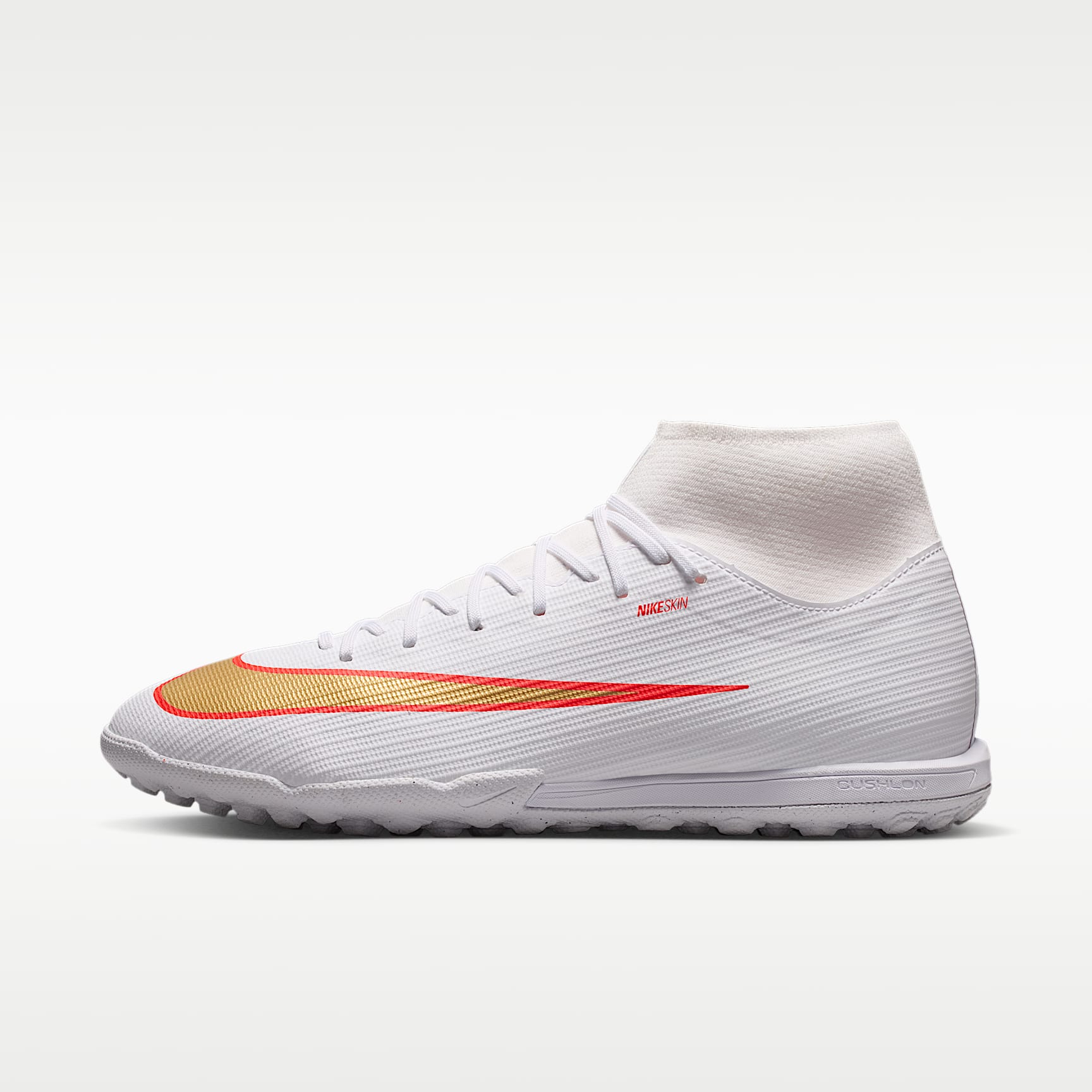 Tacos de futbol para pasto sintético (turf) de corte high Nike Mercurial Superfly 11 Academy