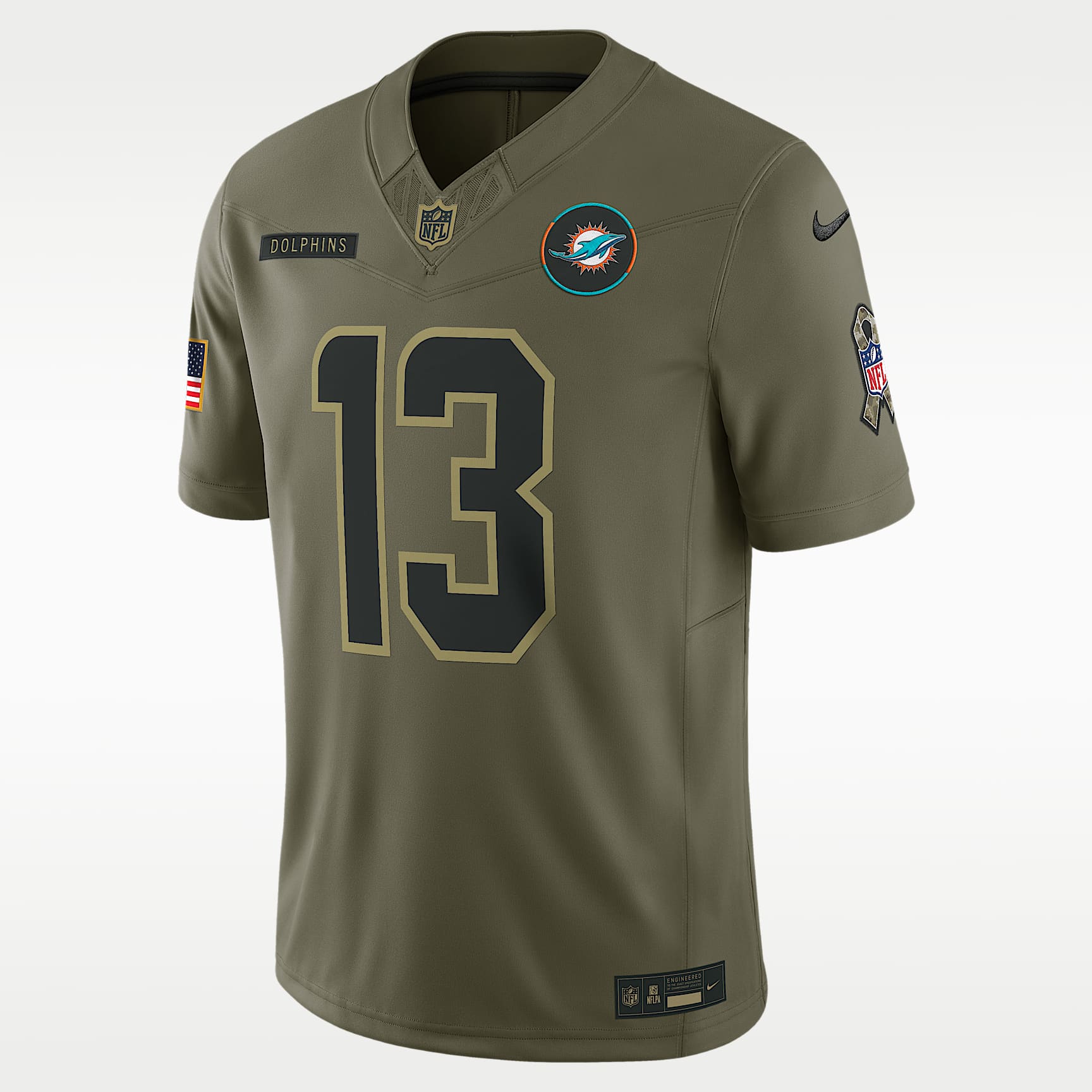 Jersey Nike Dri-FIT de la NFL Limited para hombre Dan Marino Miami Dolphins Salute to Service Retired
