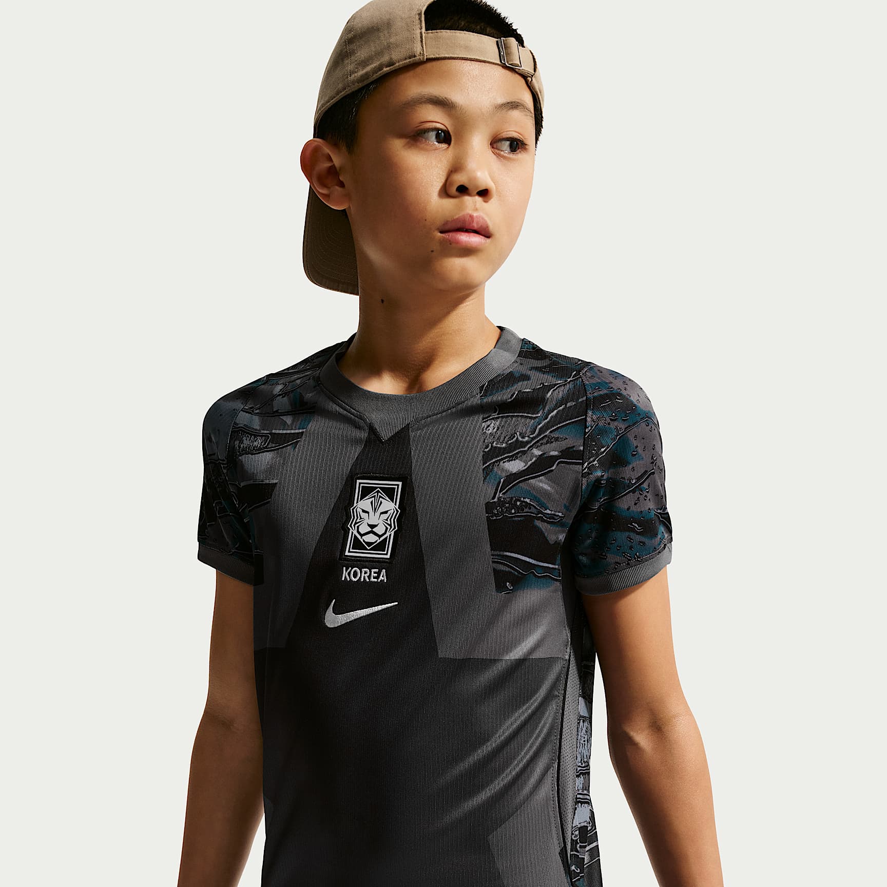 대한민국 2026 스타디움 골키퍼 주니어 나이키 드라이 핏 축구 레플리카 반팔 저지