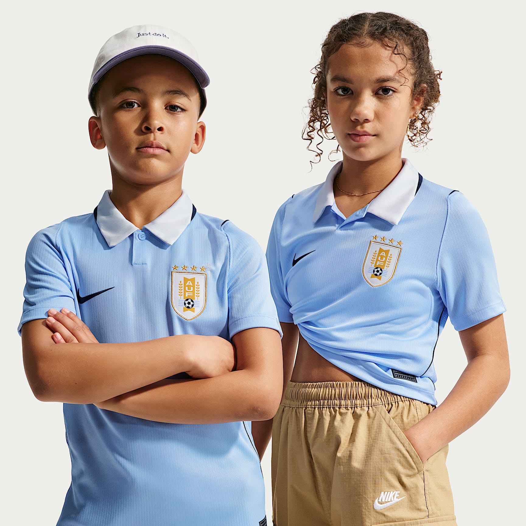 Uruguay 2026 Stadium Thuis Nike replicavoetbalshirt met Dri-FIT voor kids
