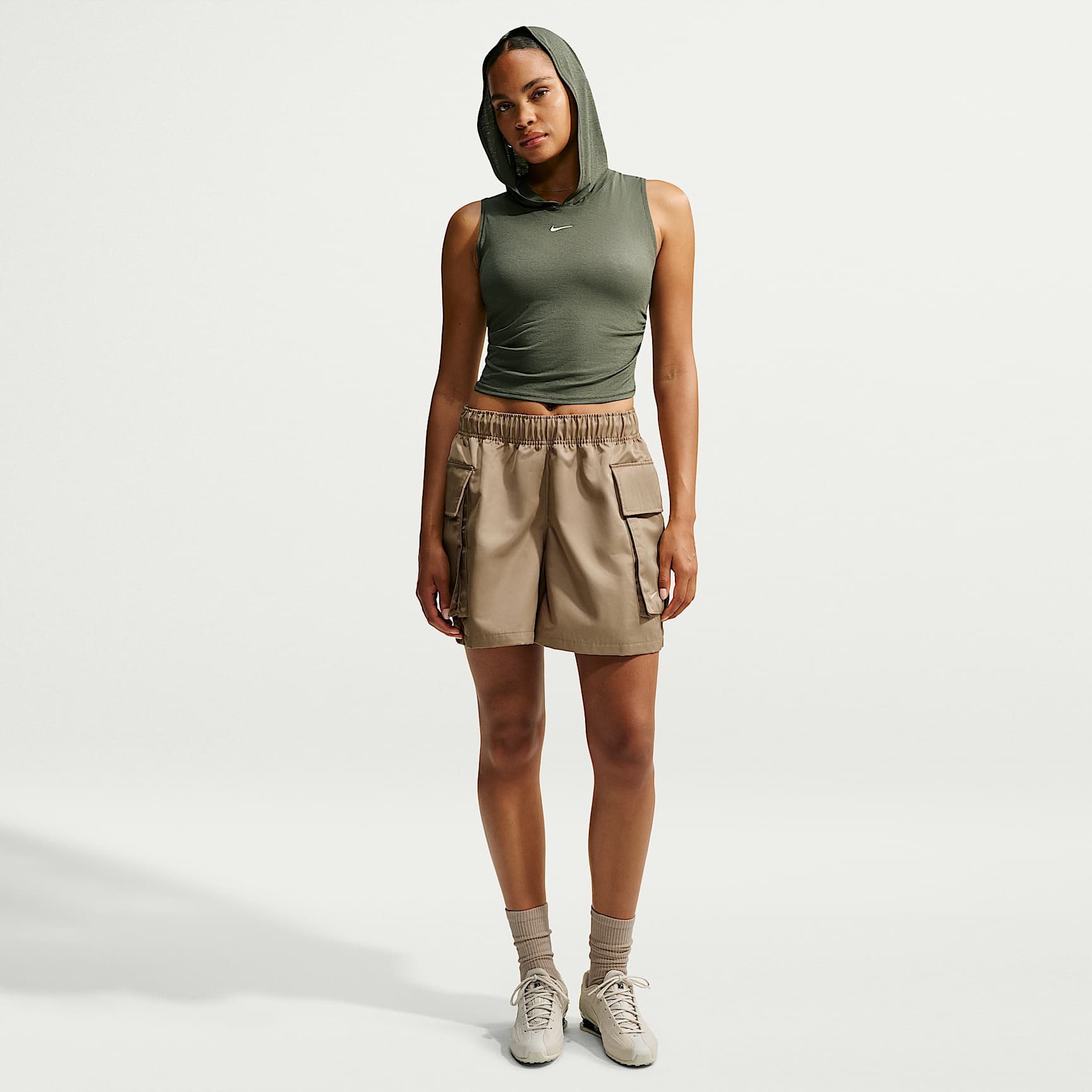 Nike Sportswear Women's Loose Mid-Rise Satin Cargo Shorts