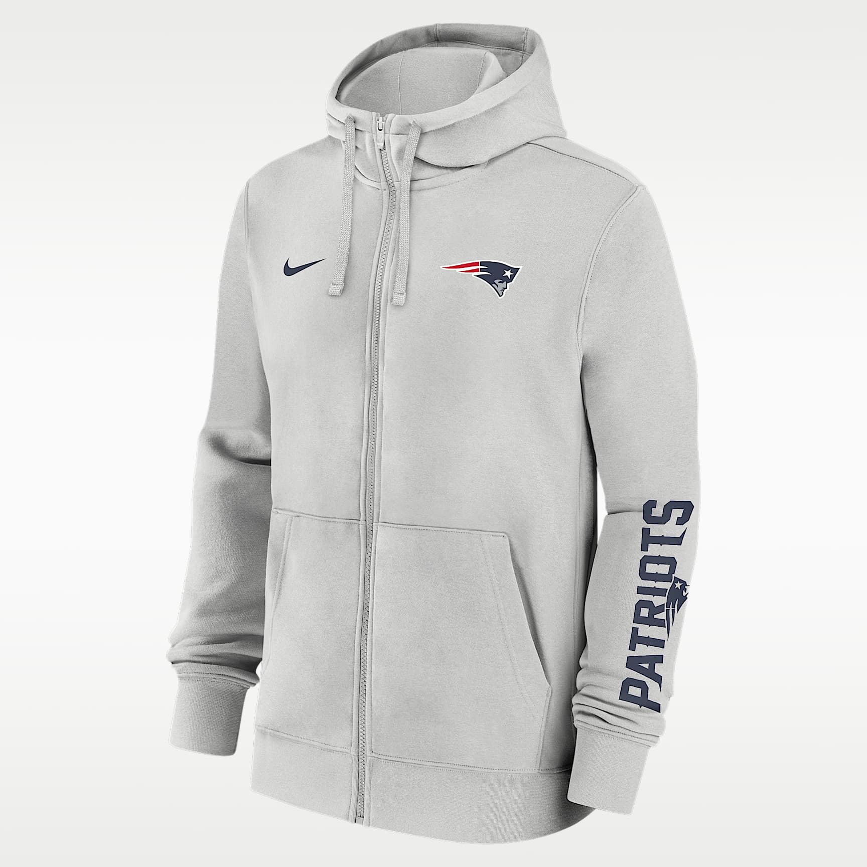 New England Patriots Club Men's Nike NFL Full-Zip Hoodie