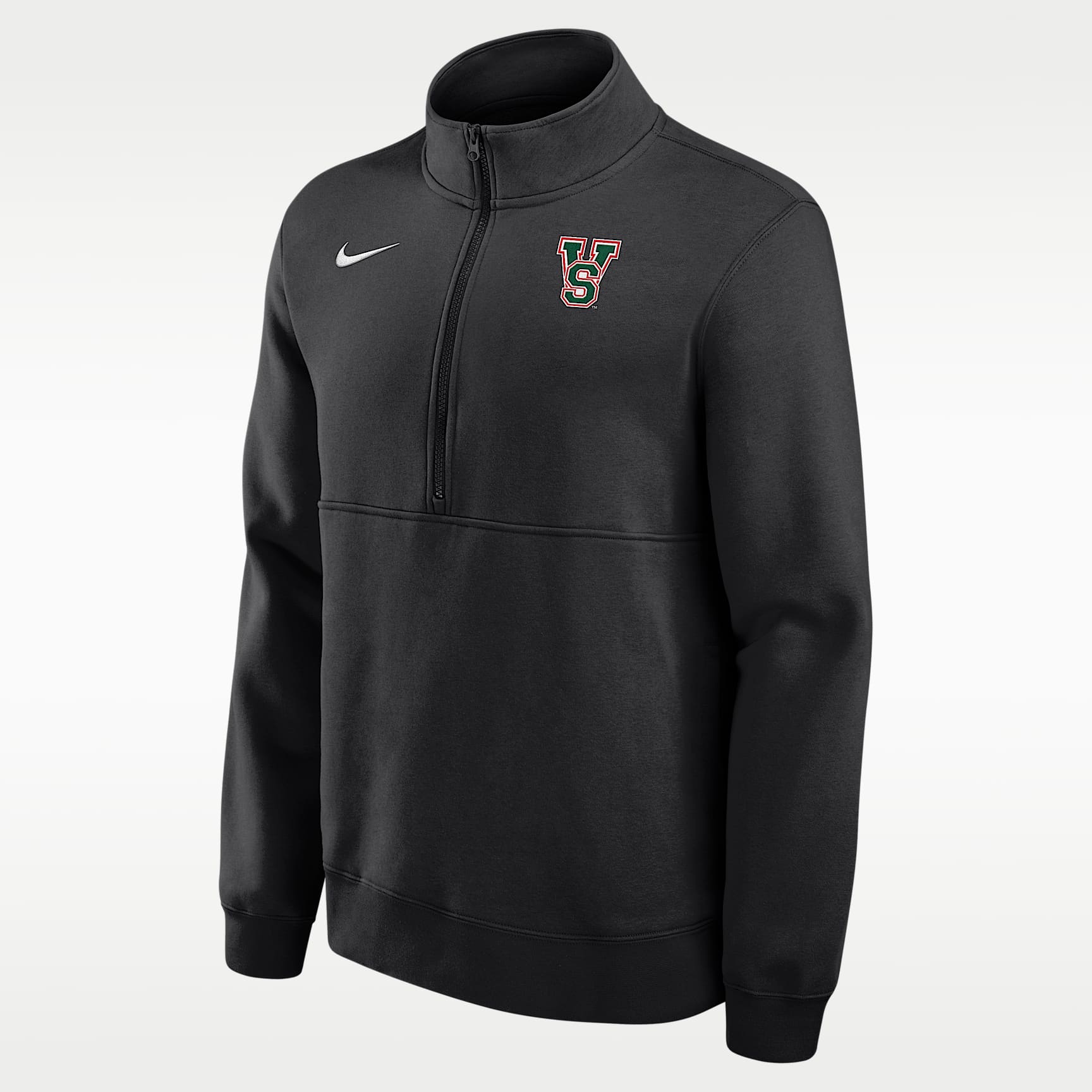 Sudadera universitaria Nike de tejido Fleece de medio cierre para hombre Mississippi Valley State University Delta Devil Club