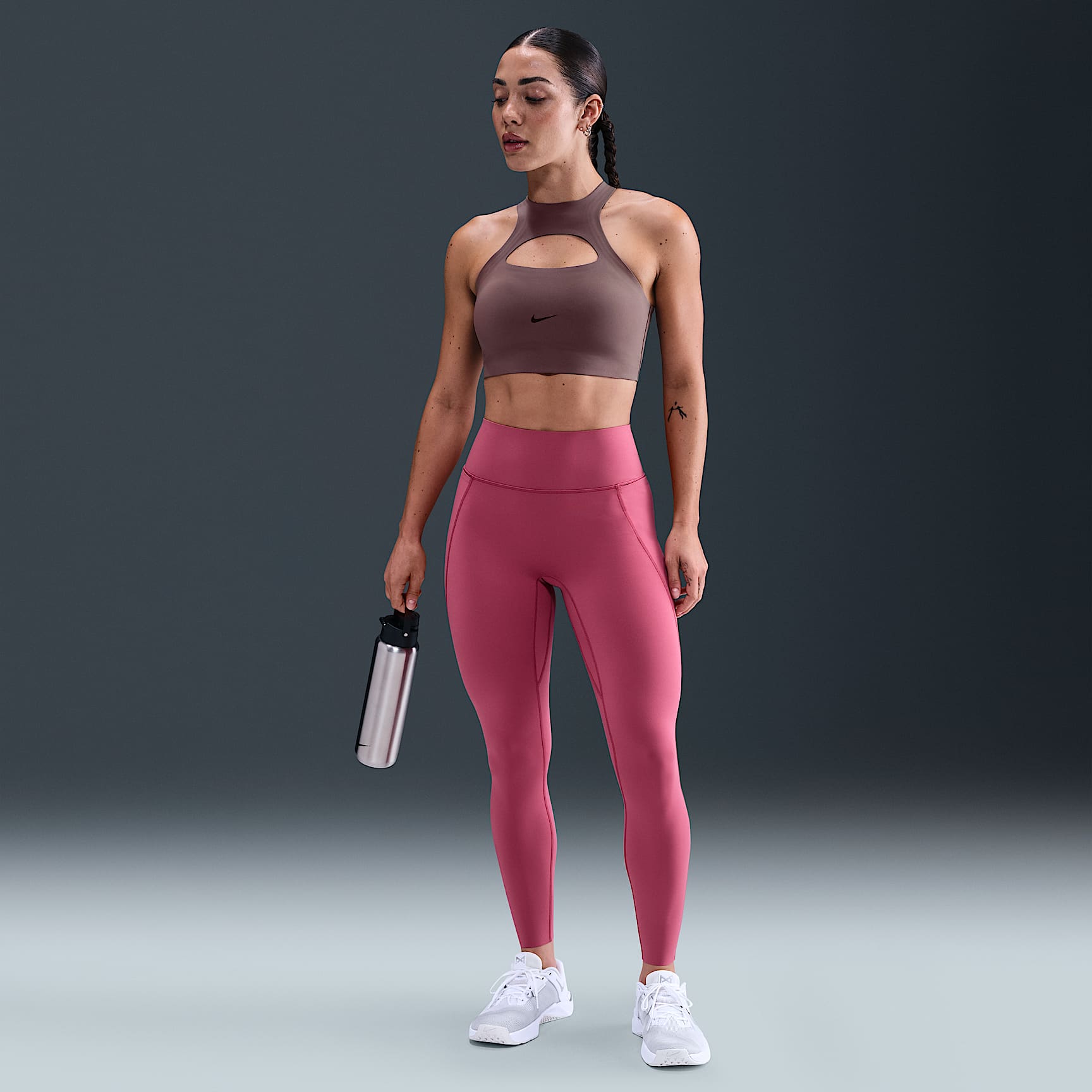 Nike Universa Women's High-Waisted 7/8 Leggings with No Front Seam