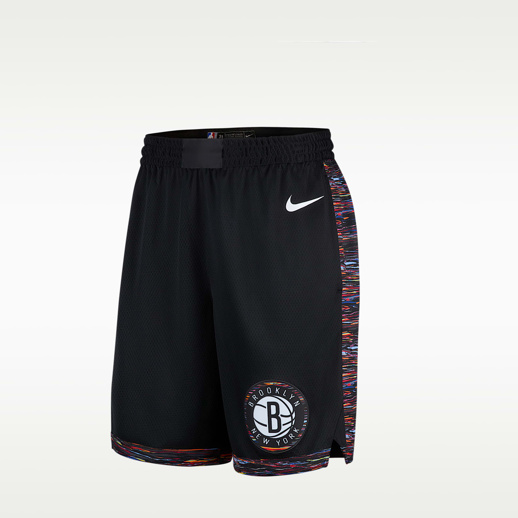 Shorts de alero polivalente de la NBA para hombre Nike Dri-FIT de los Brooklyn Nets de la colección City Edition