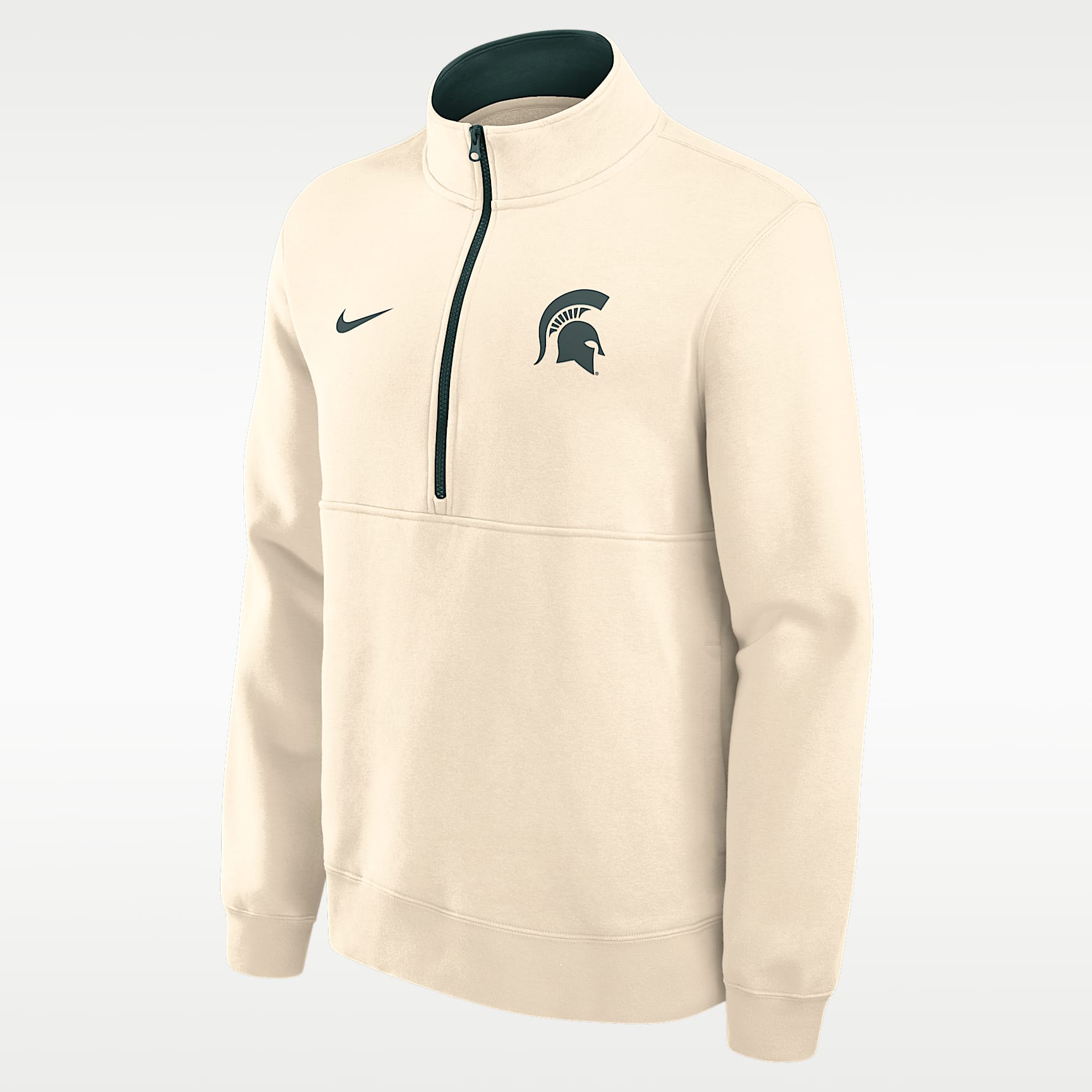 Michigan State Primetime Primary Logo Men's Nike College 1/2-Zip Crew