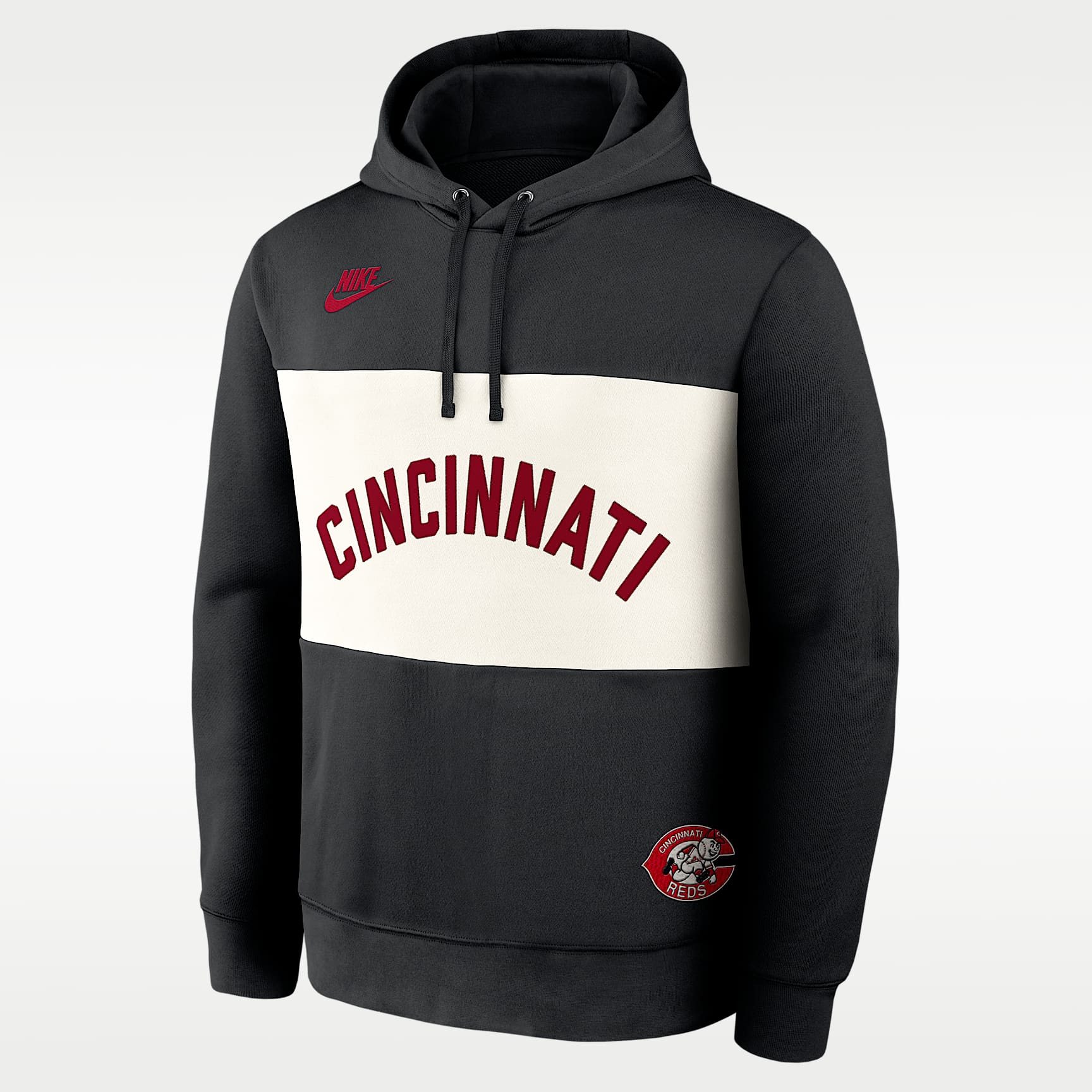 Cincinnati Reds Cooperstown Legacy Men's Nike MLB Pullover Hoodie