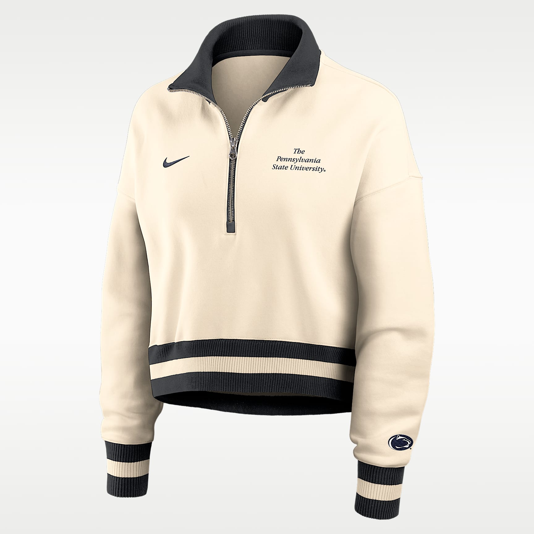 Penn State Legacy Women's Nike College Cropped 1/4-Zip Crew