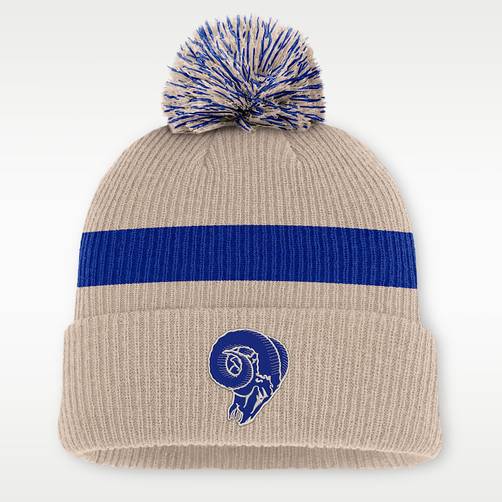 Los Angeles Rams Rewind Peak Men's Nike NFL Cuffed Pom Beanie