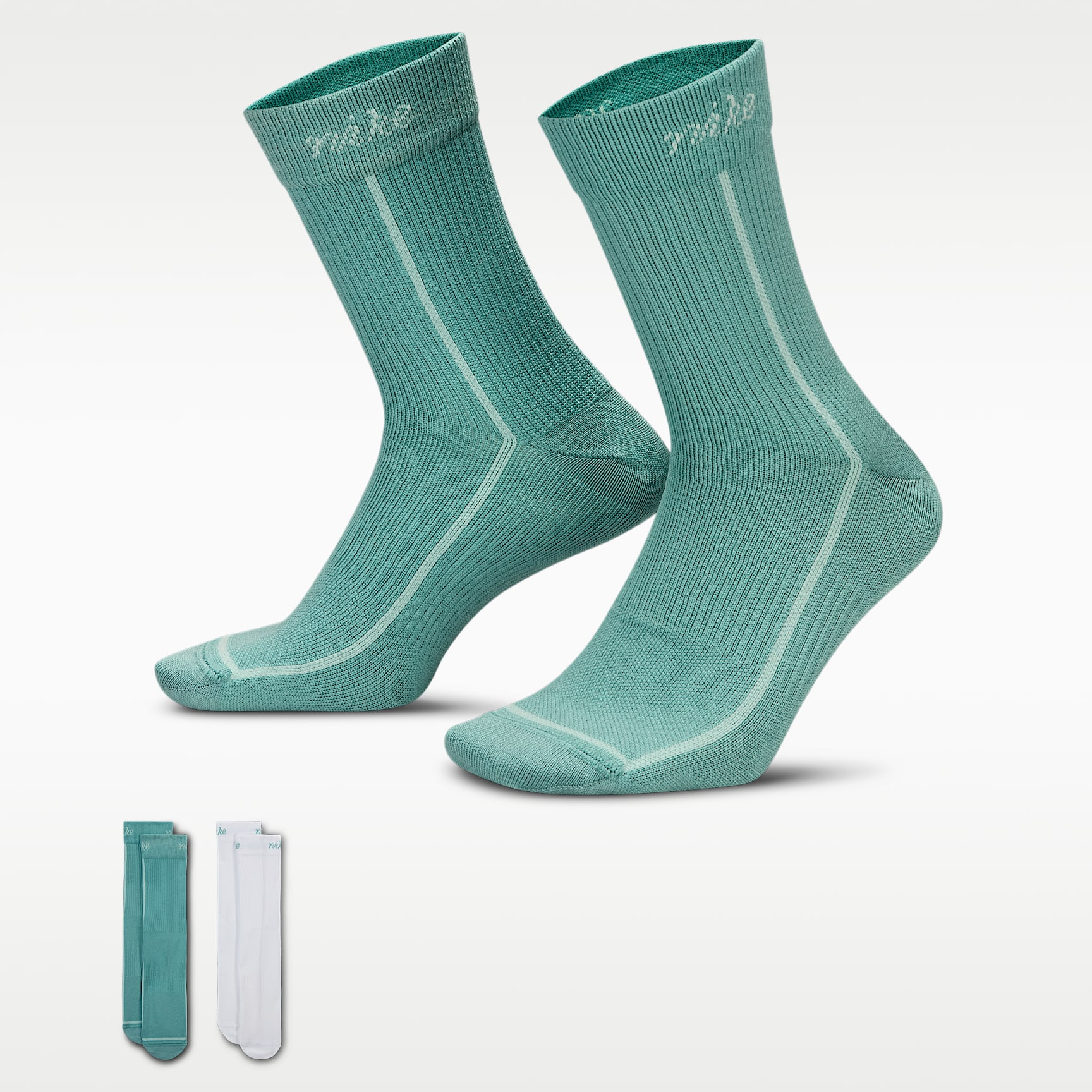 Nike Everyday Plus leichte Crew-Socken (Damen, 2 Paar)