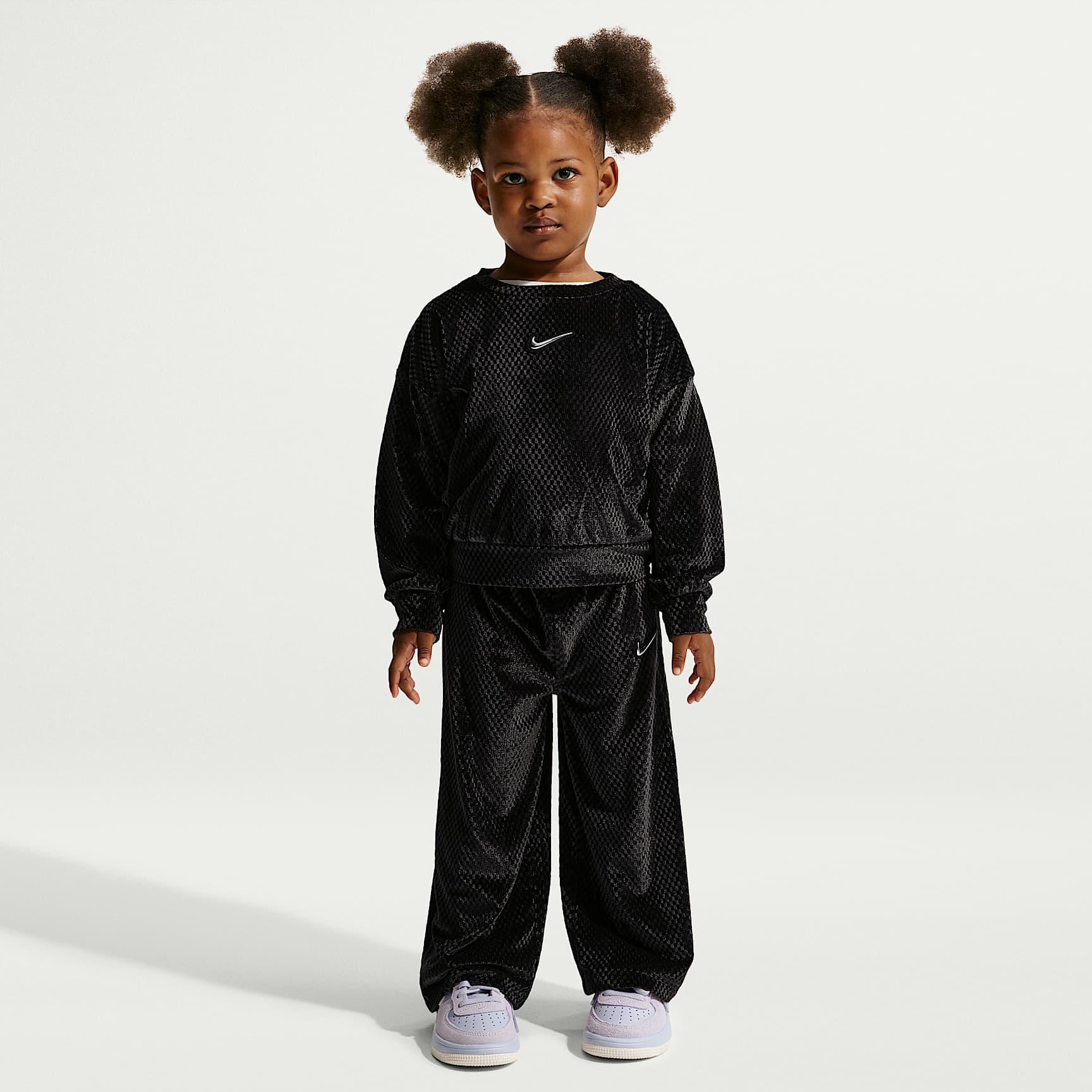 Nike Toddler Swoosh Sparkle 2-Piece Velvet Pants Set