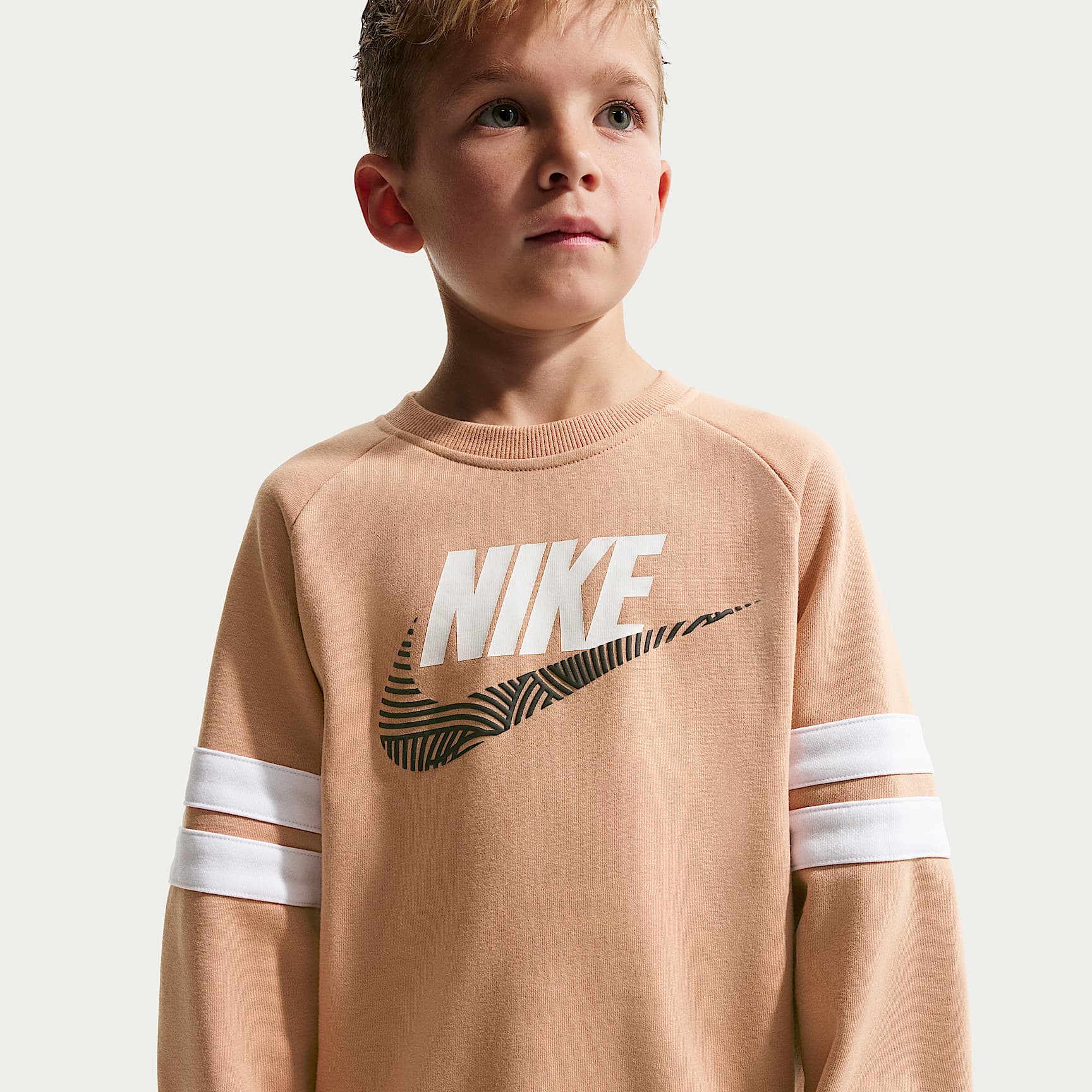 Nike Sportswear In The Zone Little Kids' French Terry Oversized Crew