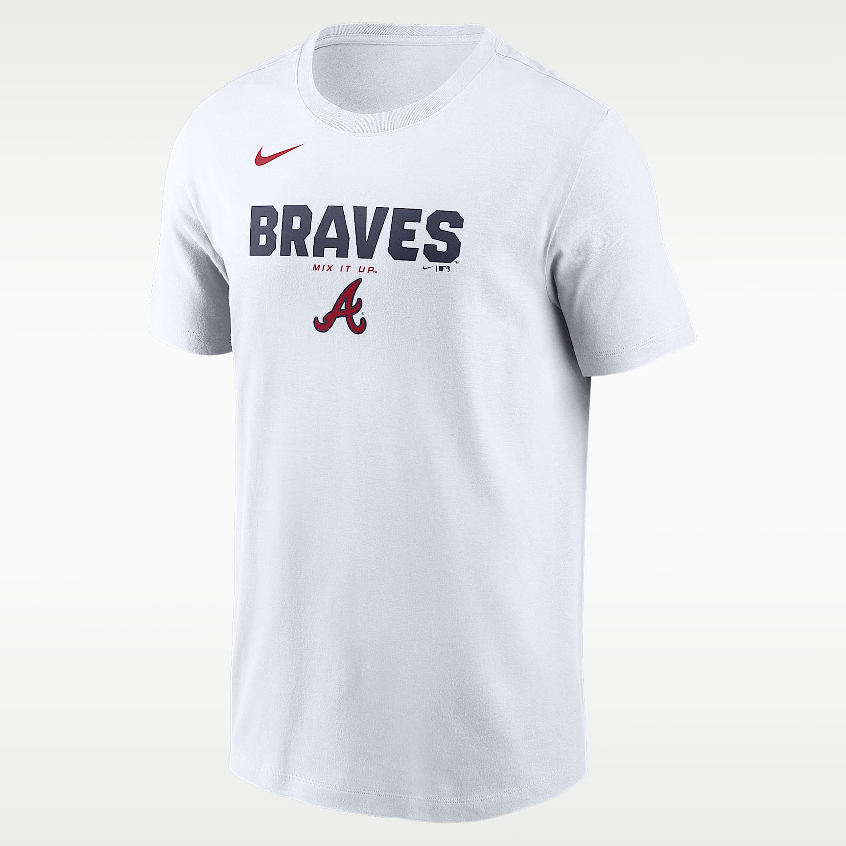 Playera Nike de la MLB para hombre Atlanta Braves Bold Team Name
