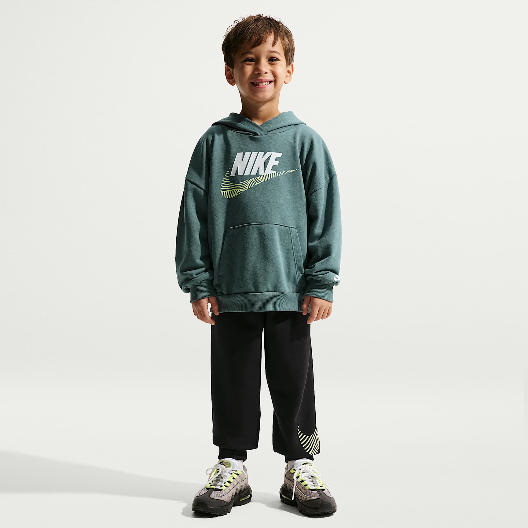 Nike Sportswear In The Zone Little Kids' 2-Piece Oversized French Terry Pullover Set