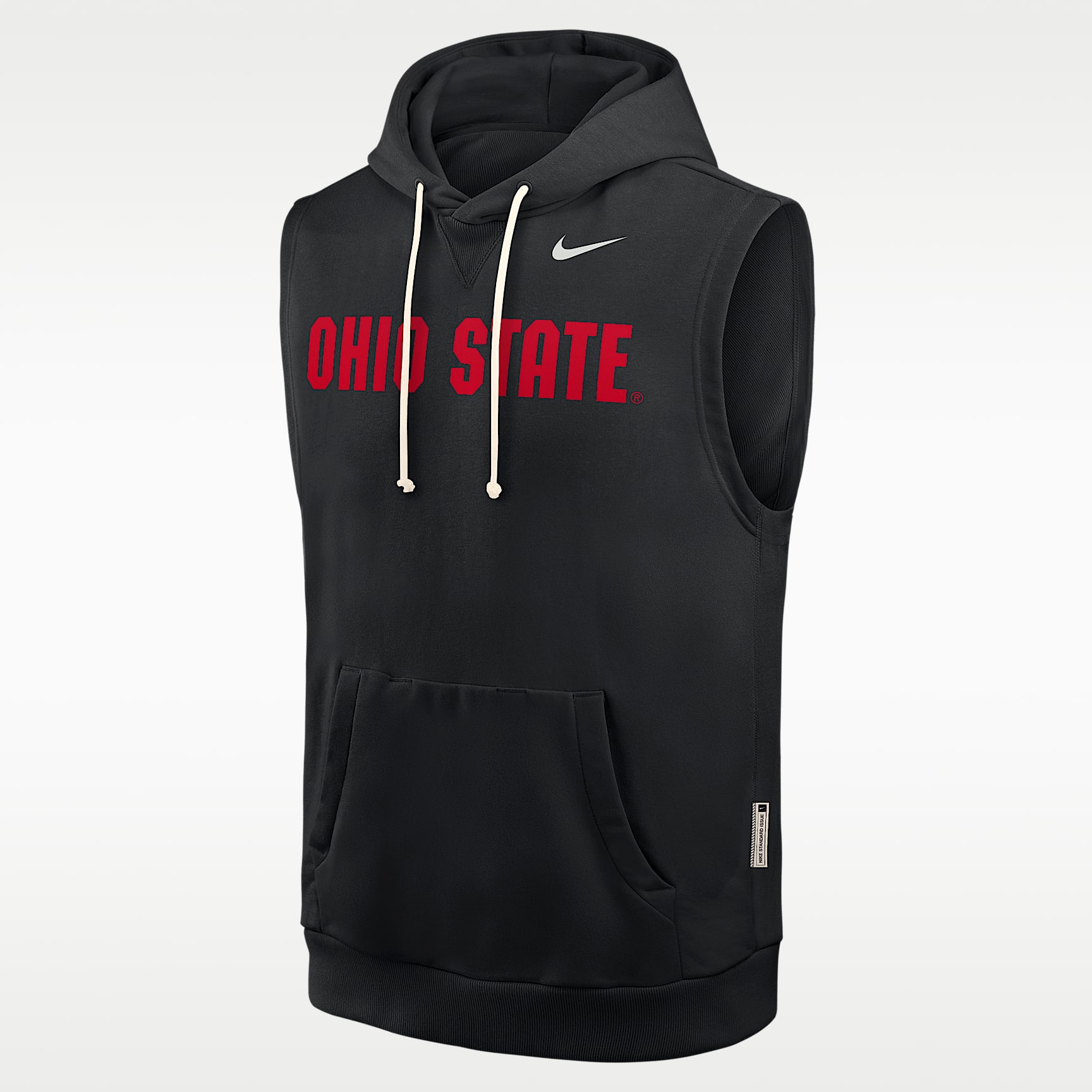 Sudadera con gorro sin cierre sin mangas universitaria Nike Dri-FIT para hombre Ohio State Sideline