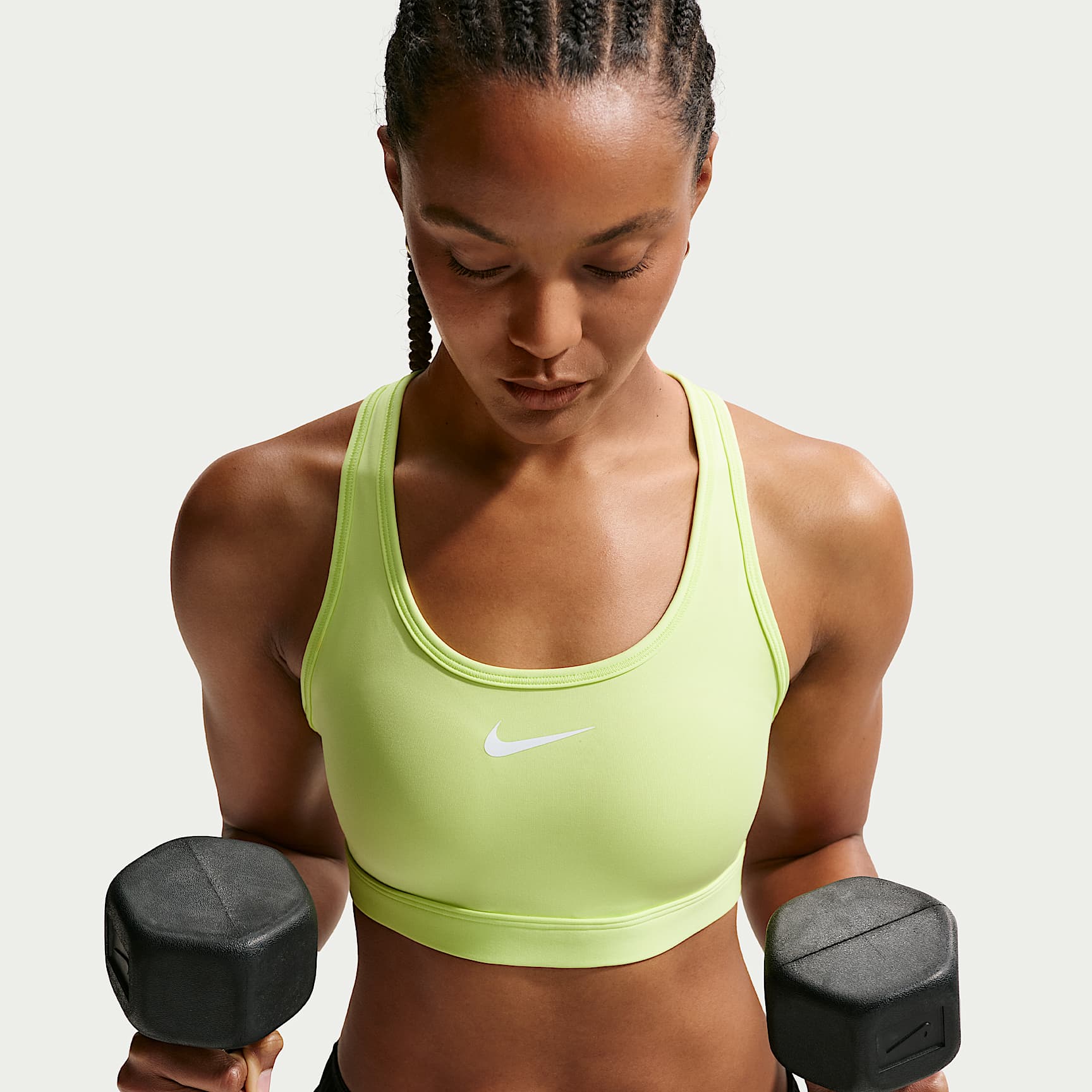 Bra deportivo con almohadillas para mujer Nike Swoosh Medium Support