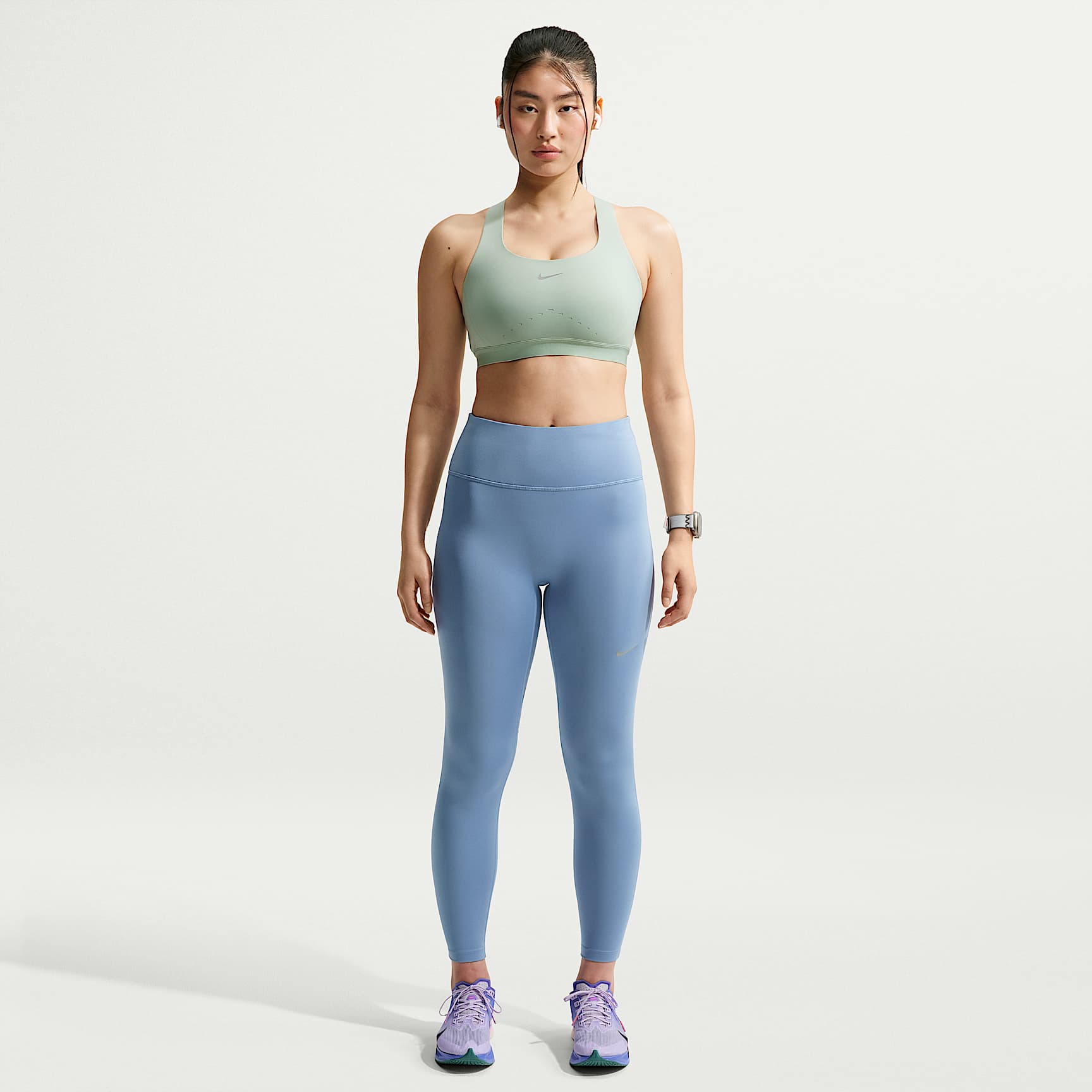 Nike Tempo 7/8-os, magas derekú női futóleggings