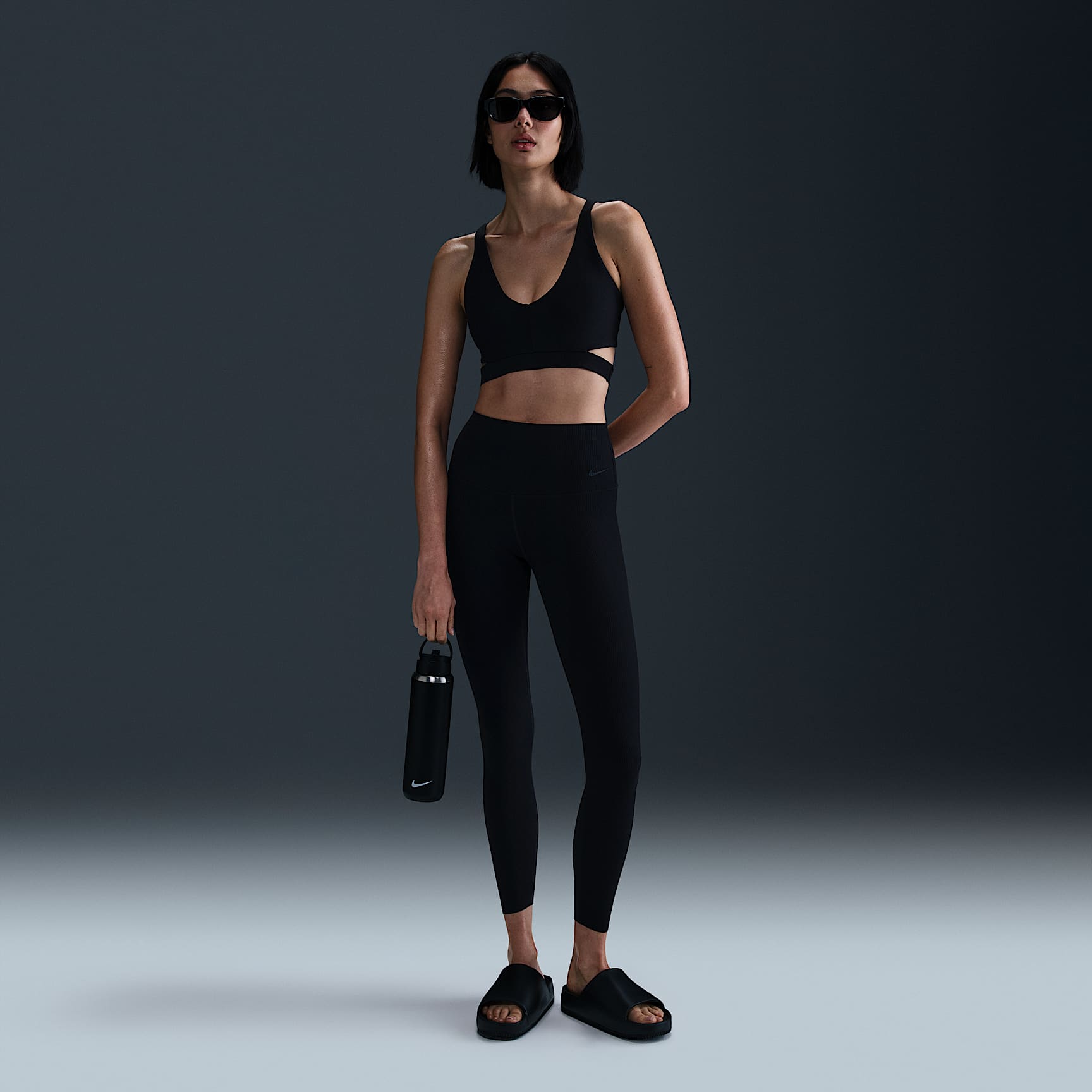 Leggings de tiro alto de 7/8 para mujer Nike Zenvy Rib