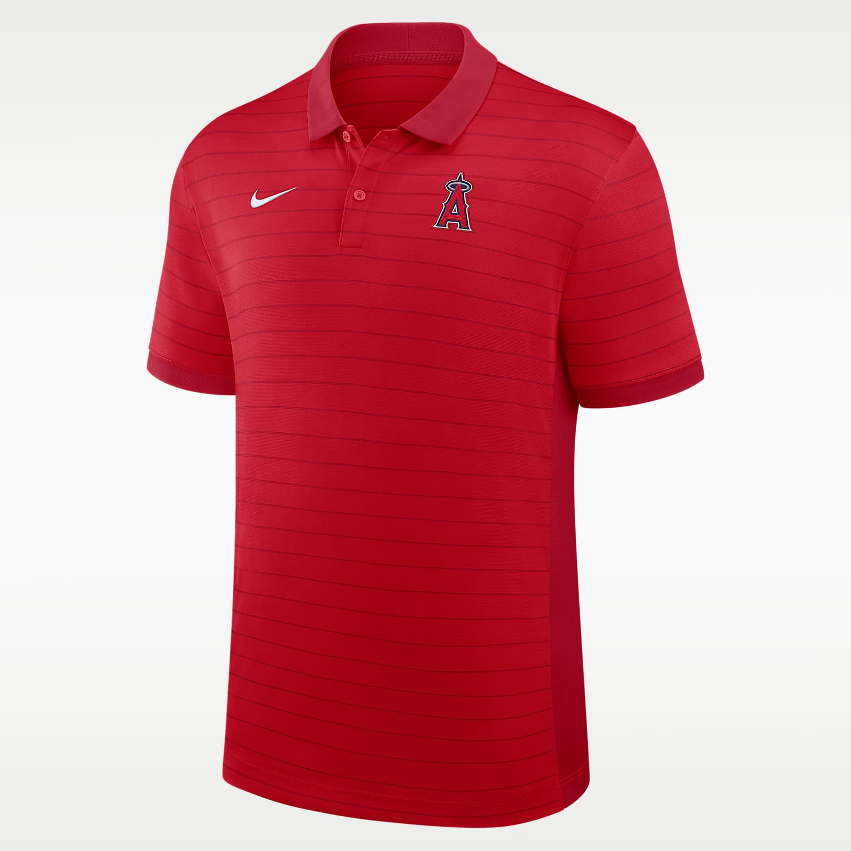 Los Angeles Angels Authentic Collection Striped Victory Men's Nike Dri-FIT MLB Polo