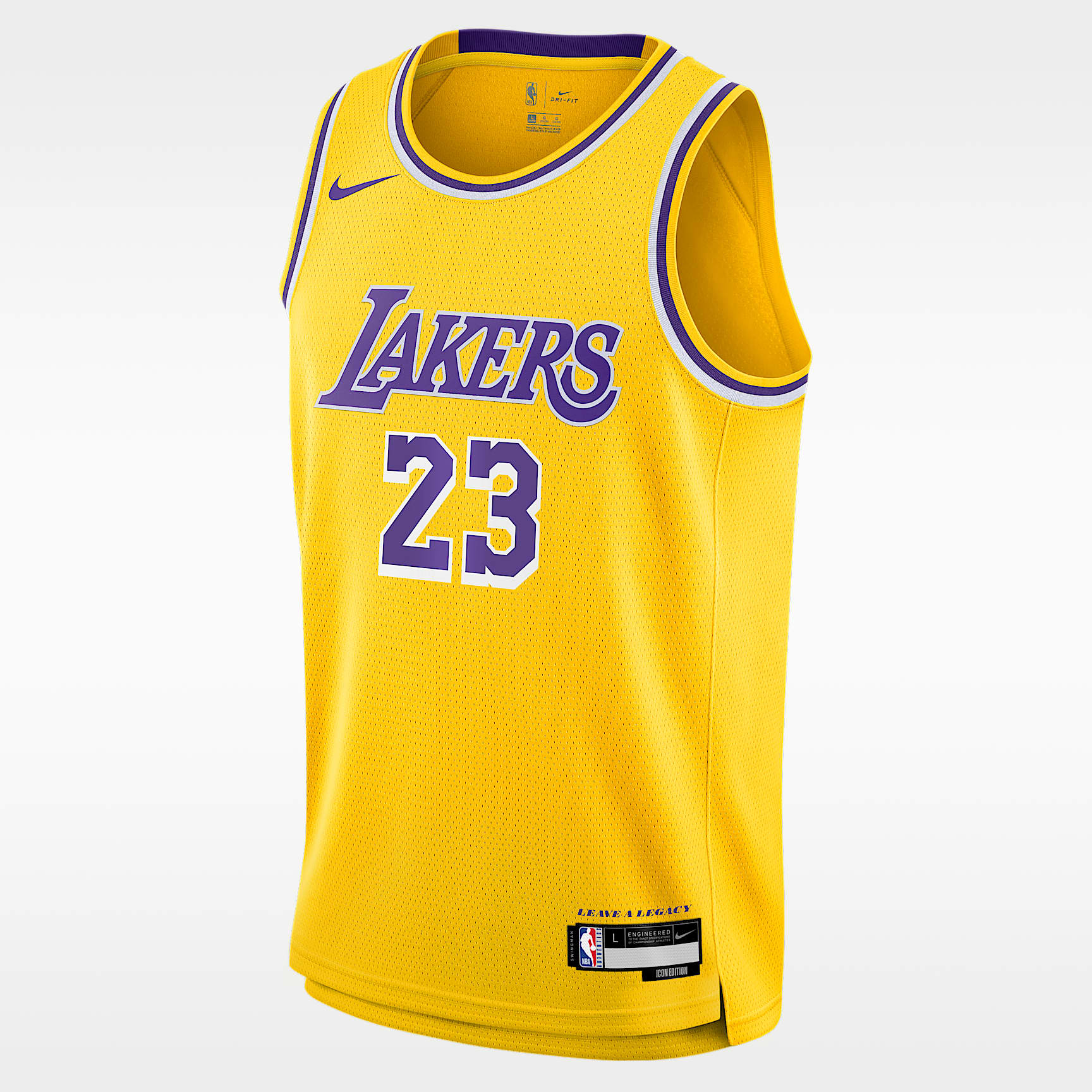 Jersey de alero polivalente Nike NBA para niños talla grande LeBron James Los Angeles Lakers 2023/24 Icon Edition