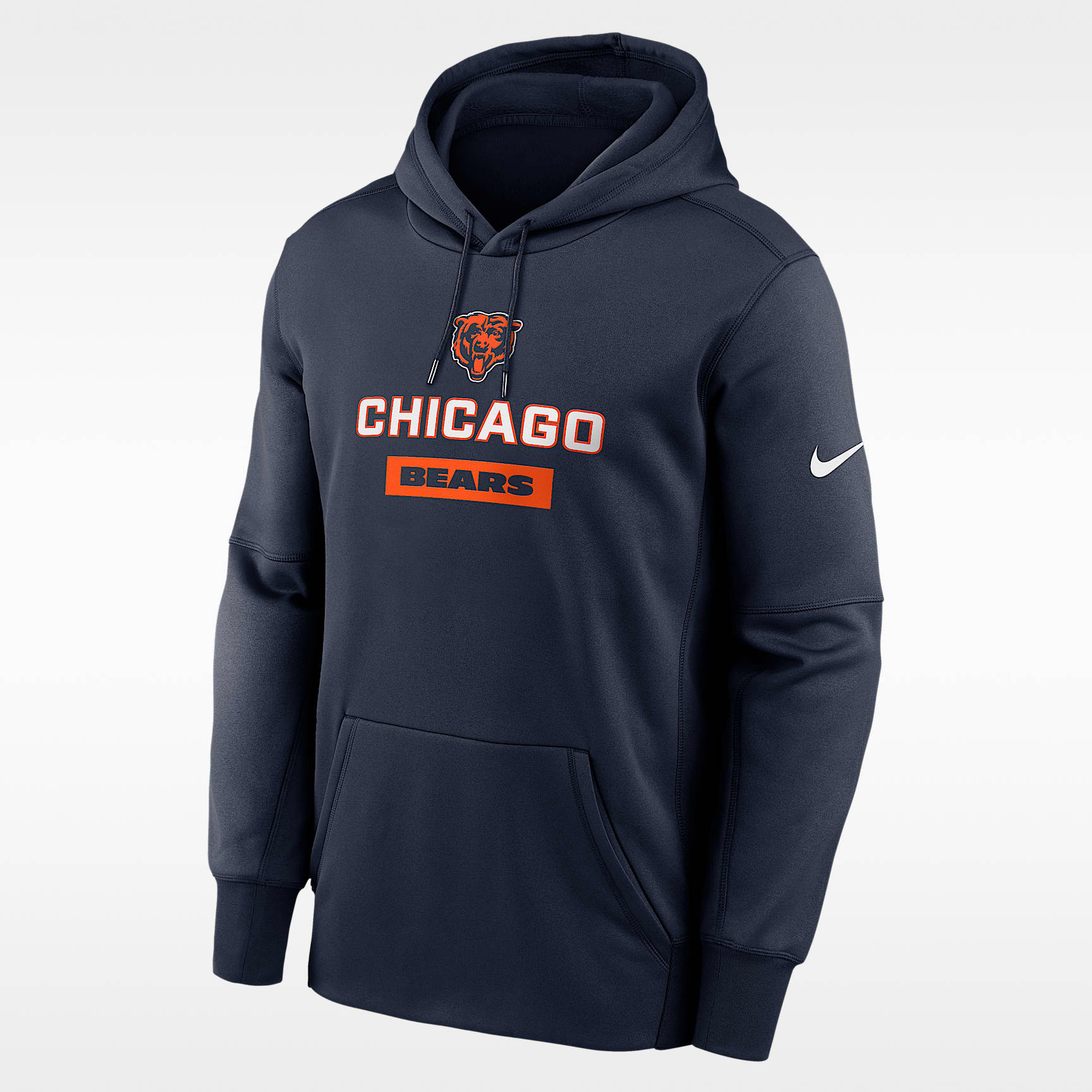 Chicago Bears Toss Sweep Men’s Nike Therma NFL Pullover Hoodie