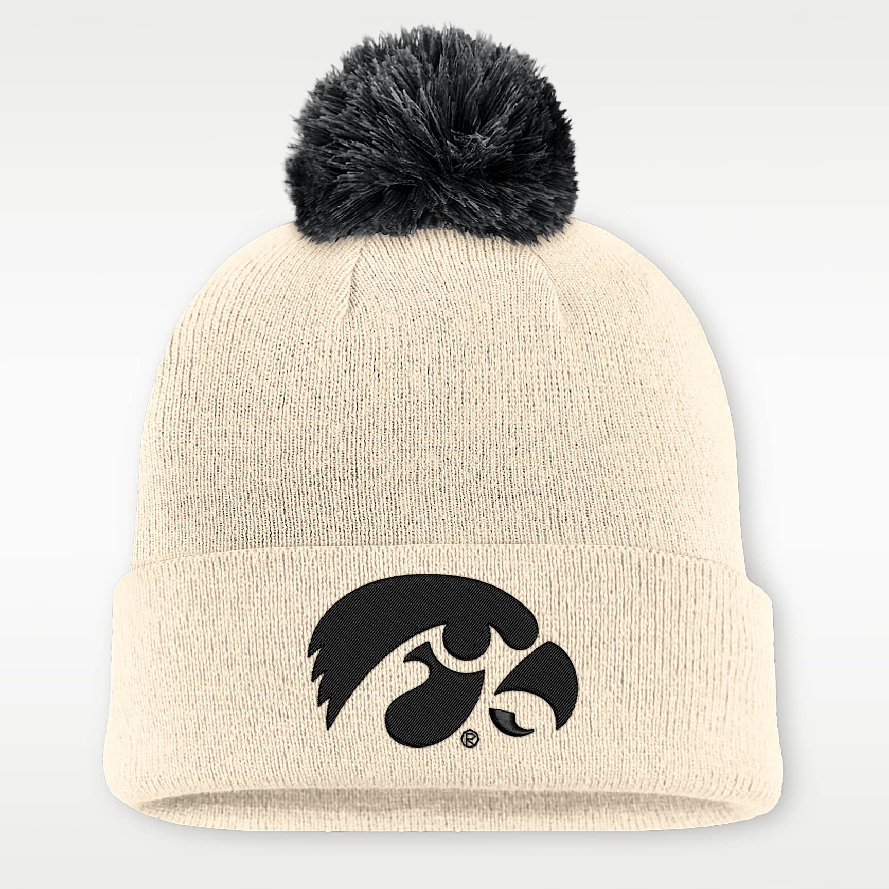 Iowa Campus Prep Script Men's Nike College Cuffed Pom Beanie