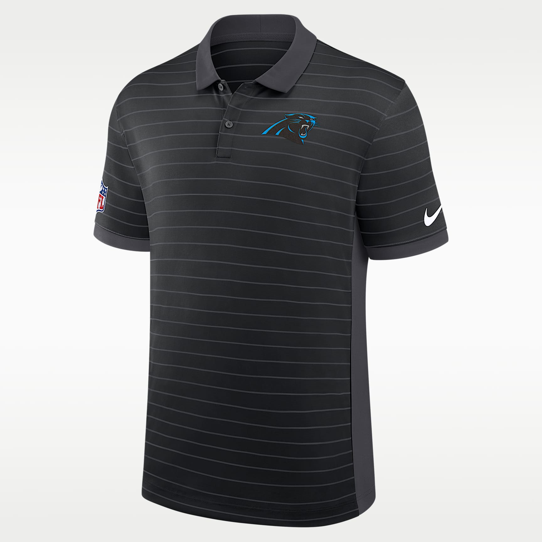 Polo Nike Dri-FIT de la NFL para hombre Carolina Panthers Sideline Victory Stripe