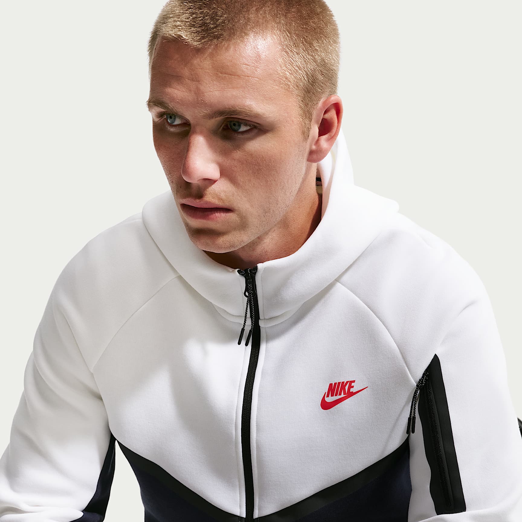 Nike Tech Windrunner herenjack van fleece met rits over de hele lengte