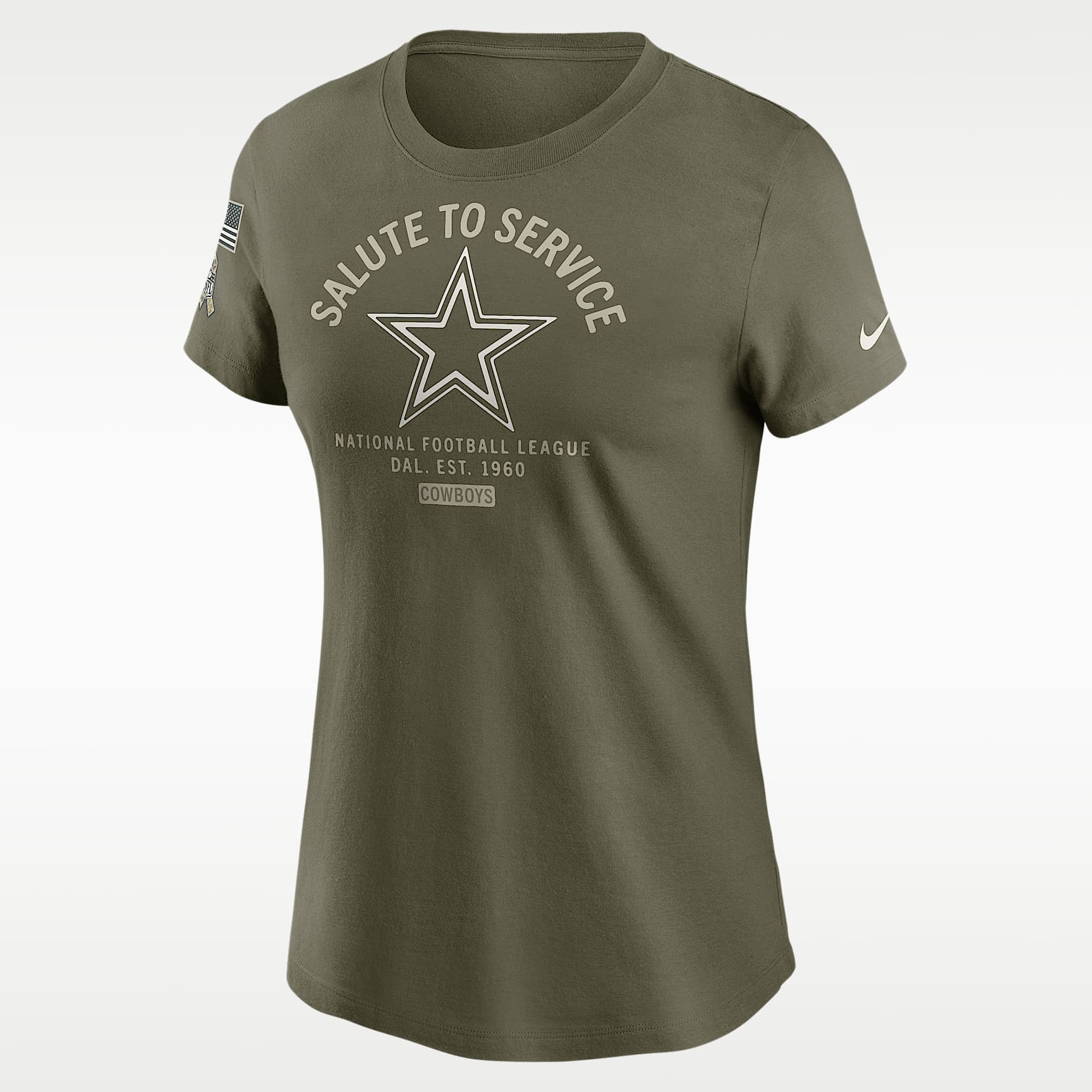 Dallas Cowboys Salute to Service Sideline Women's Nike NFL T-Shirt