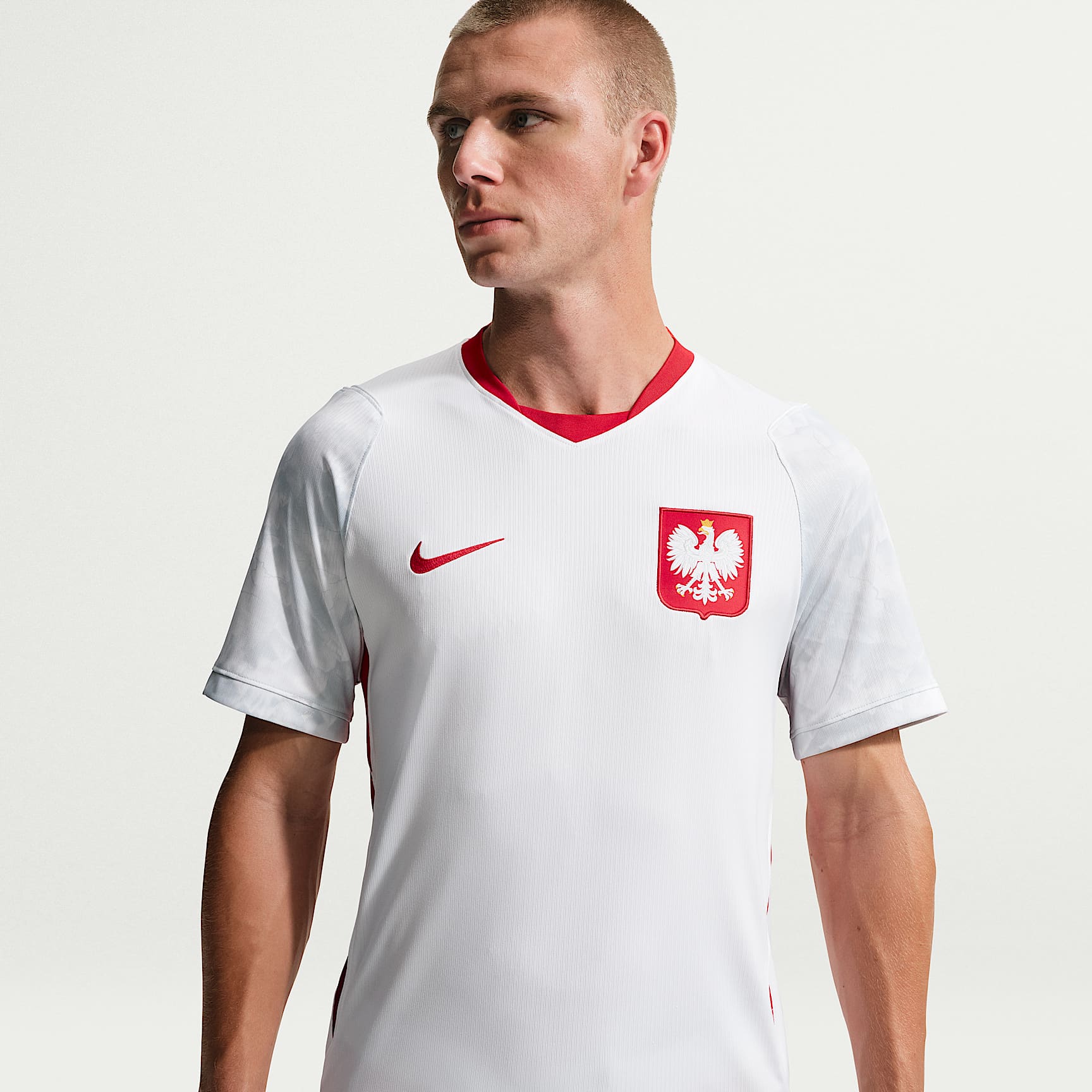 Haut de foot Replica Nike Dri-FIT Pologne 2026 Stadium Domicile pour ado
